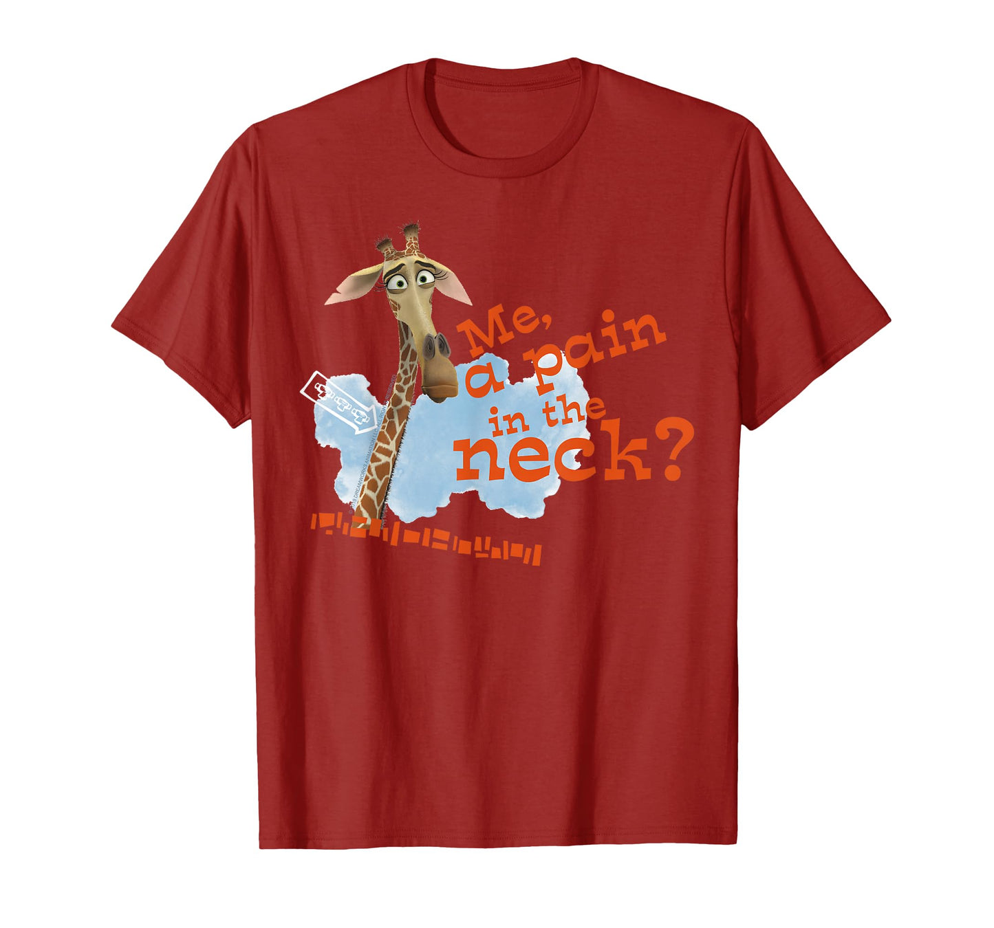 Madagascar Melman Pain In The Neck Text Poster T-Shirt