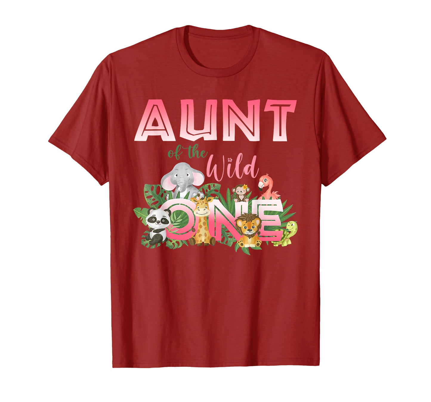 Aunt Of The Wild One Birthday 1st Safari Jungle Family T-Shirt