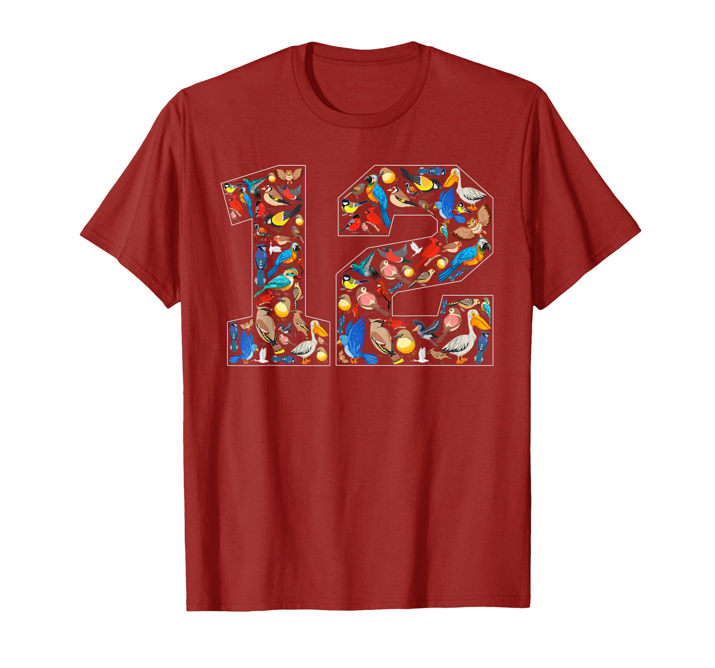 12th Birthday Birds Theme 12 Year Old Bird Lover Birthday T-Shirt