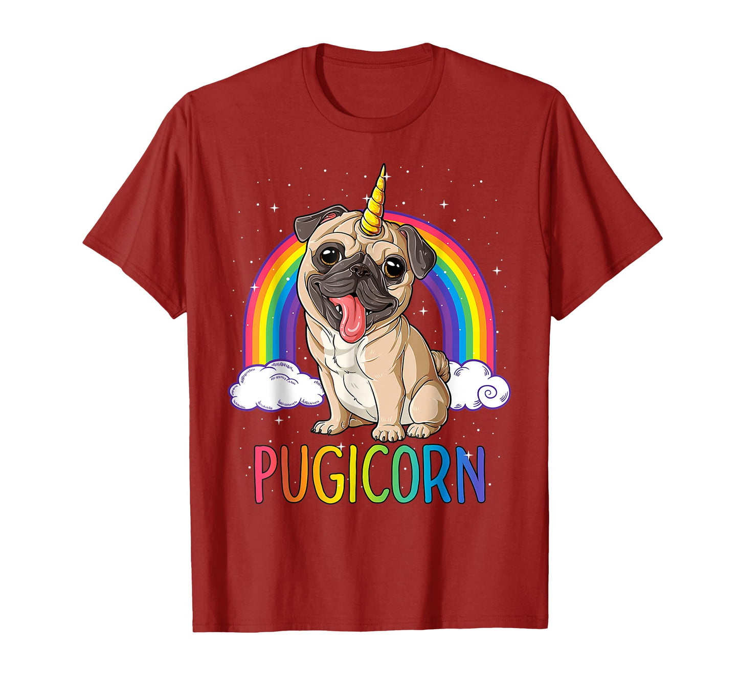 Pugicorn Pug Unicorn Girls Kids Space Galaxy Rainbow.2022 T-Shirt