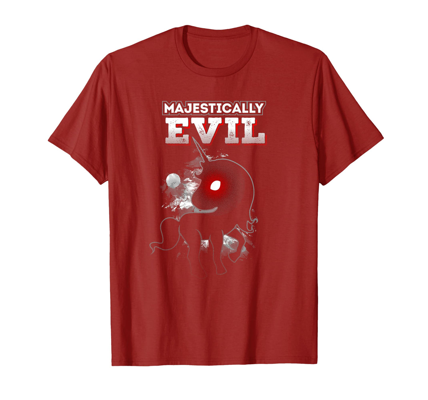 Funny Halloween Unicorn Majestically Evil T-Shirt