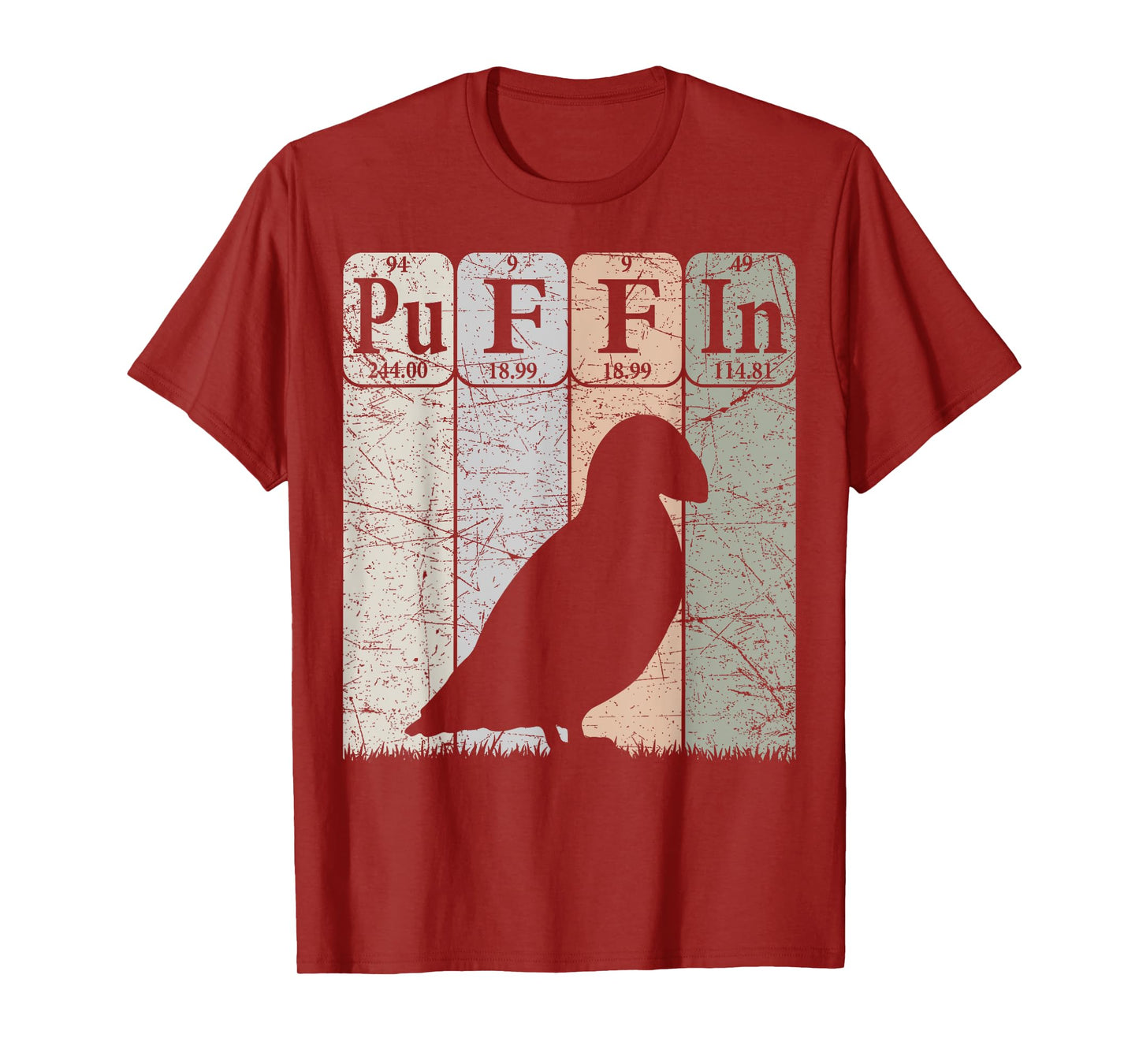 Puffin Periodic Table Elements Birdwatching Ornithology T-Shirt