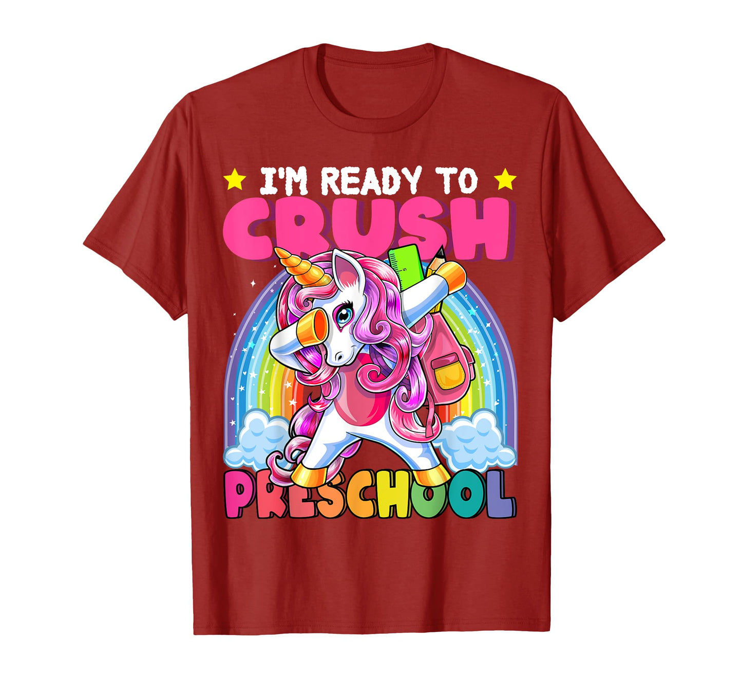 Crush Preschool Dabbing Unicorn Back to School Girls Gift T-Shirt