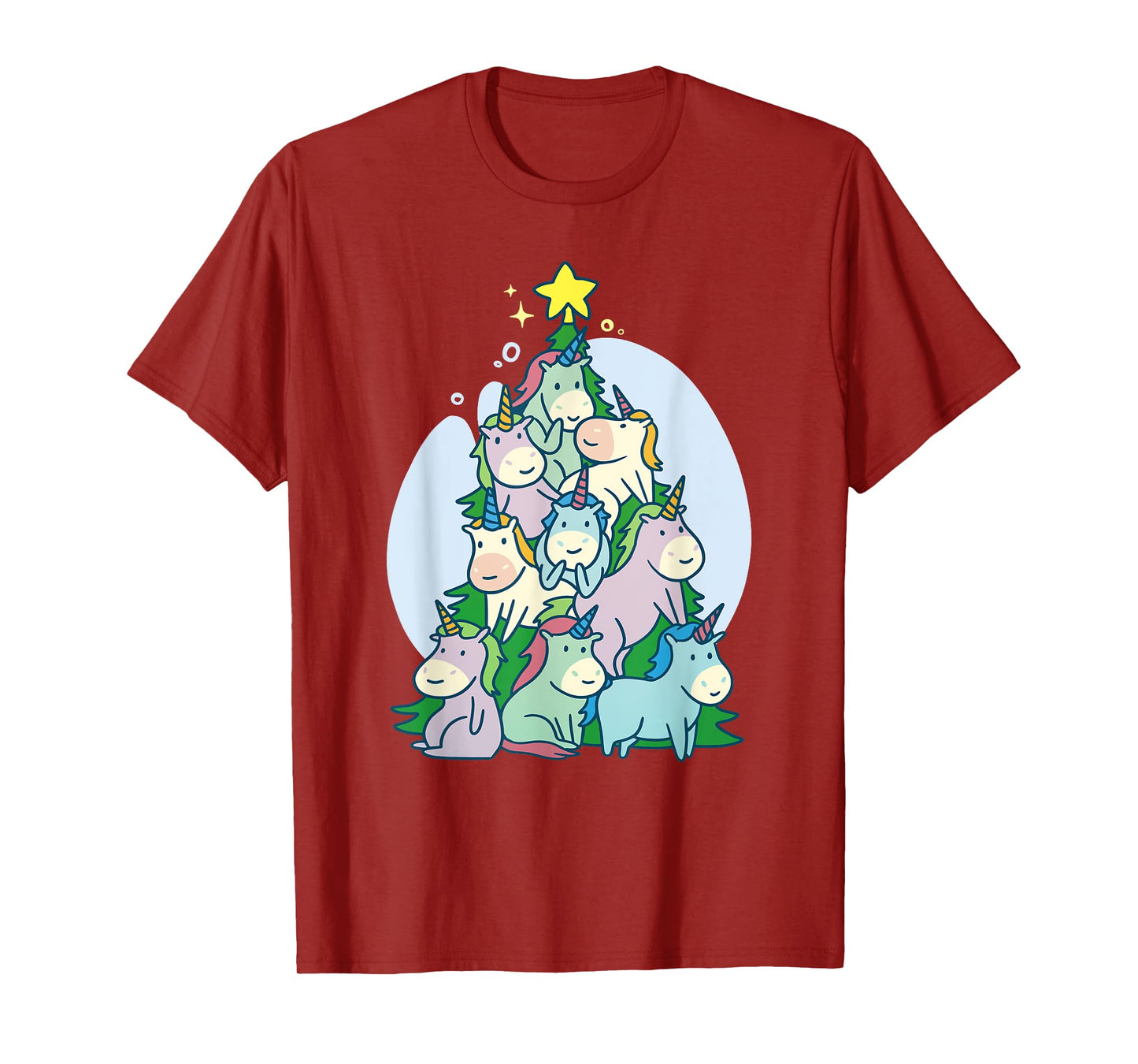 Ugly Christmas Sweater Unicorn Tree Christmas Unicorn T-Shirt