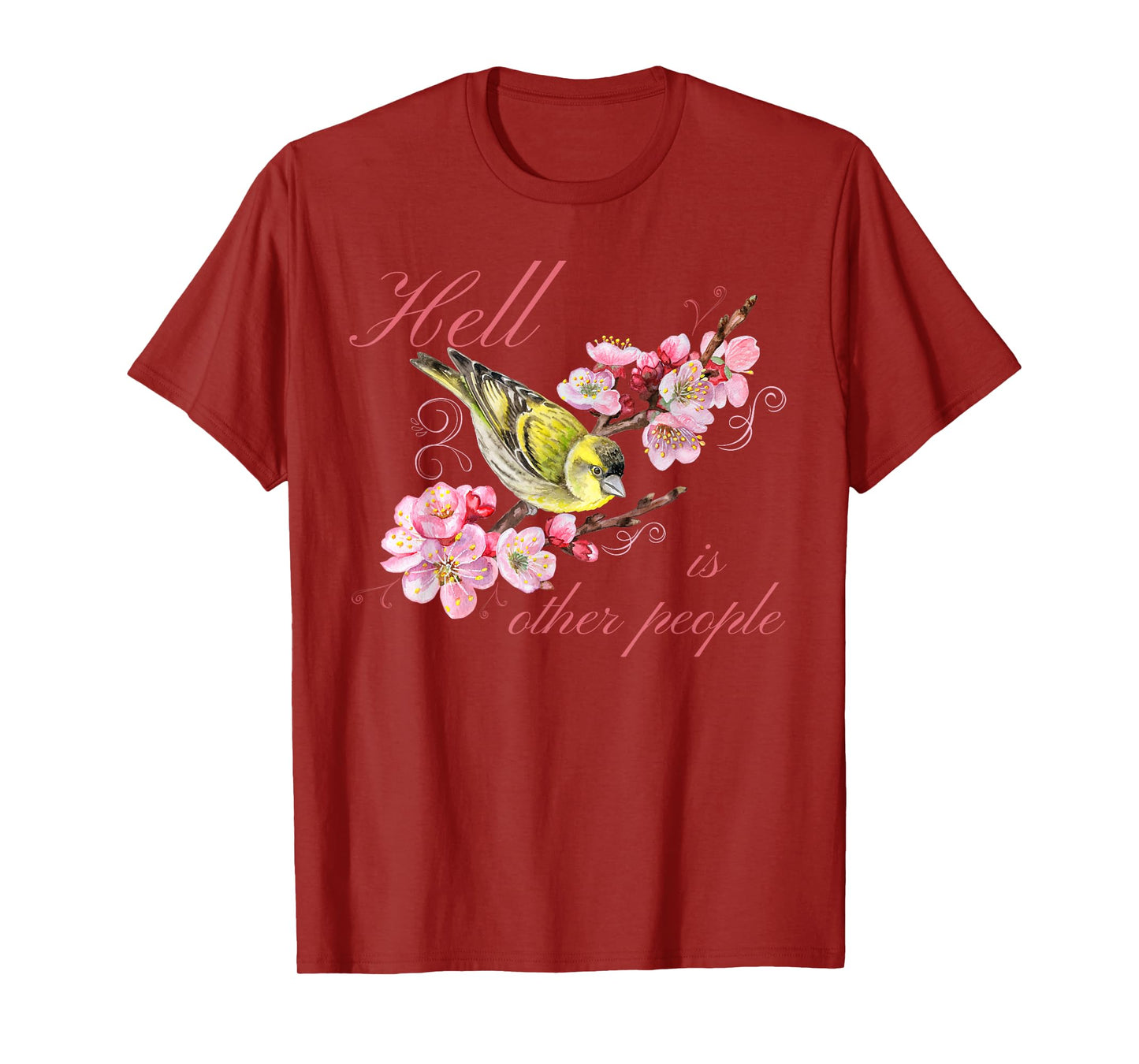 Funny Introvert Hell is Other People Floral Antisocial T-Shirt