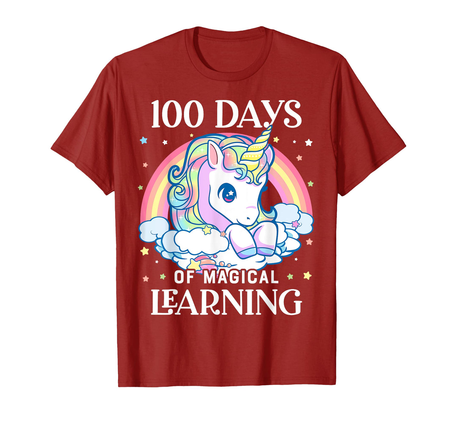 100 Days of School Unicorn Girls Teacher 100th Day of School T-Shirt