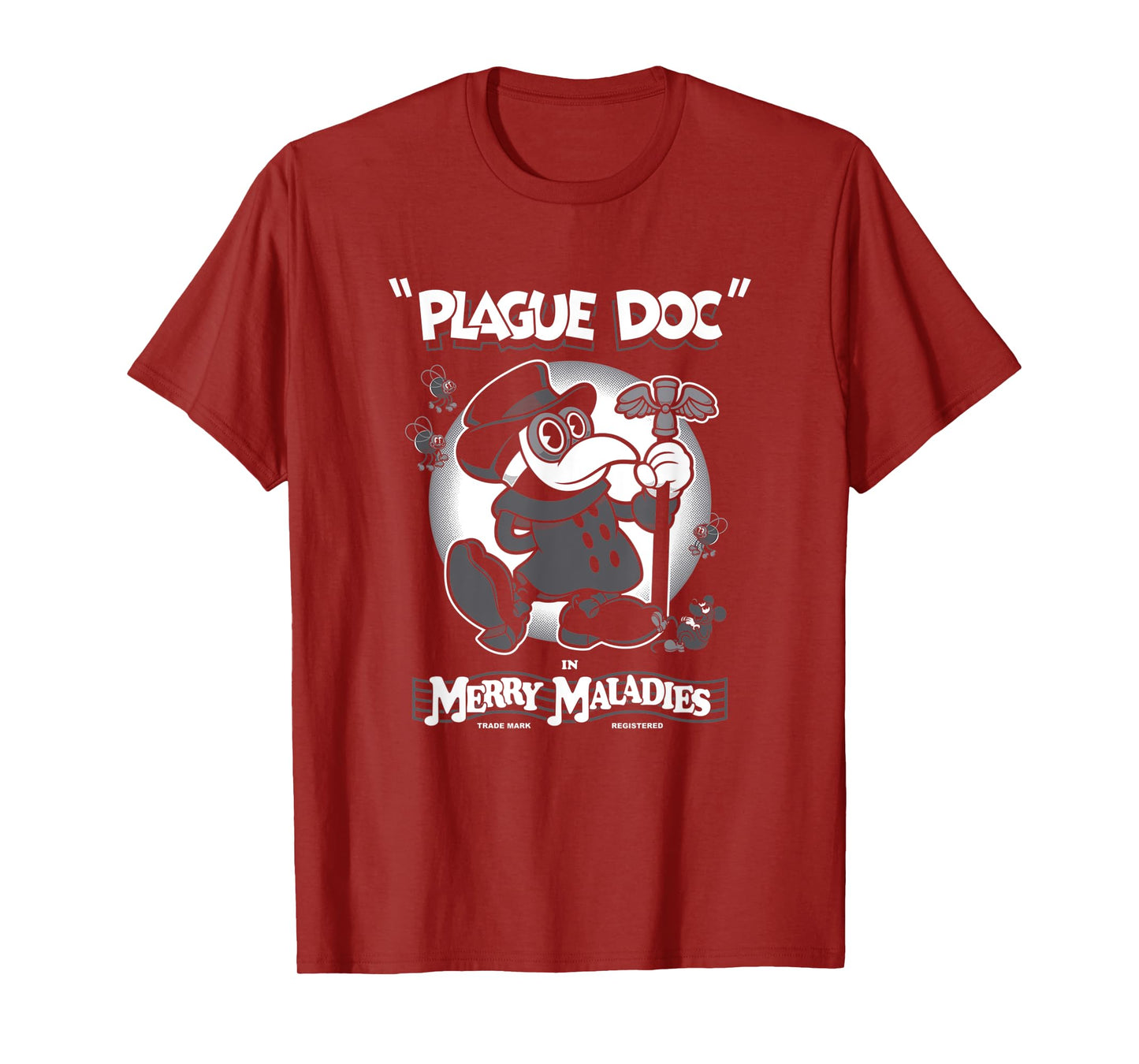 Merry Maladies - Vintage Cartoon Plague Doctor - Rubber Hose T-Shirt