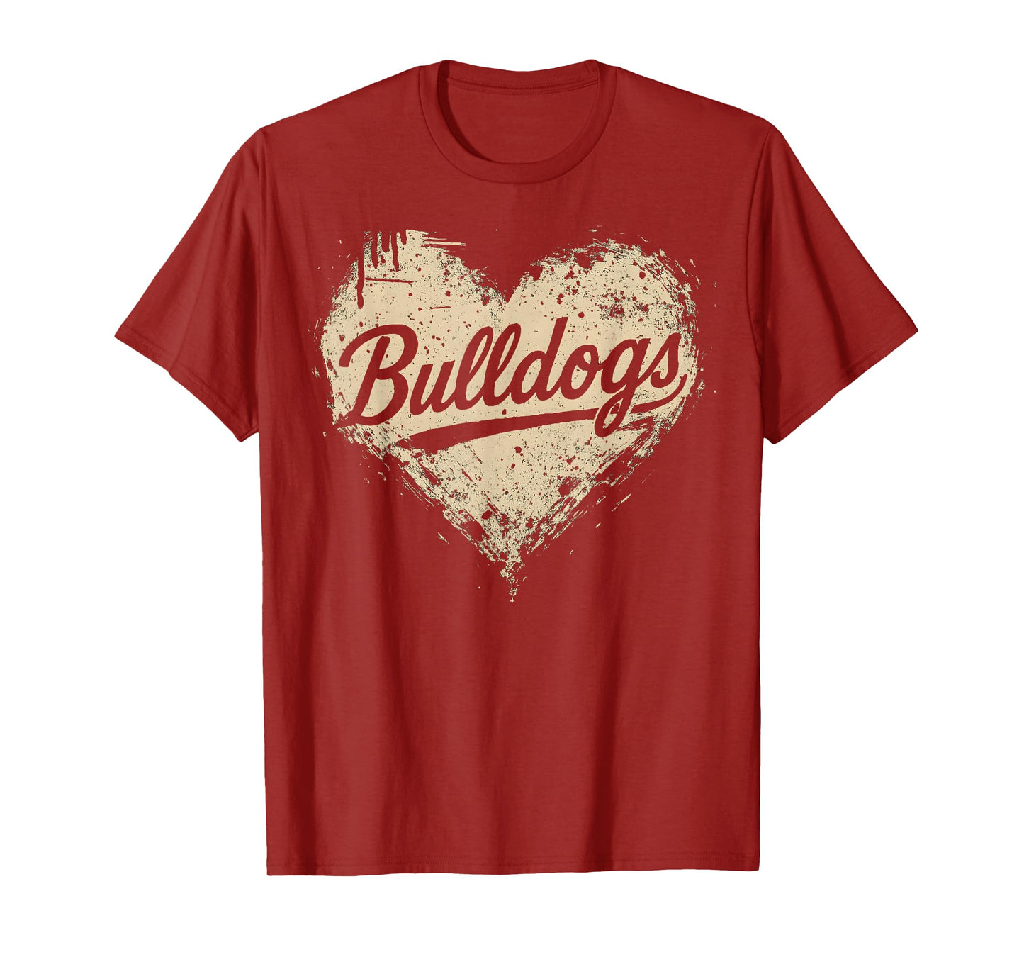 Heart Bulldogs Name Personalized Gifts For Men Kids Women T-Shirt