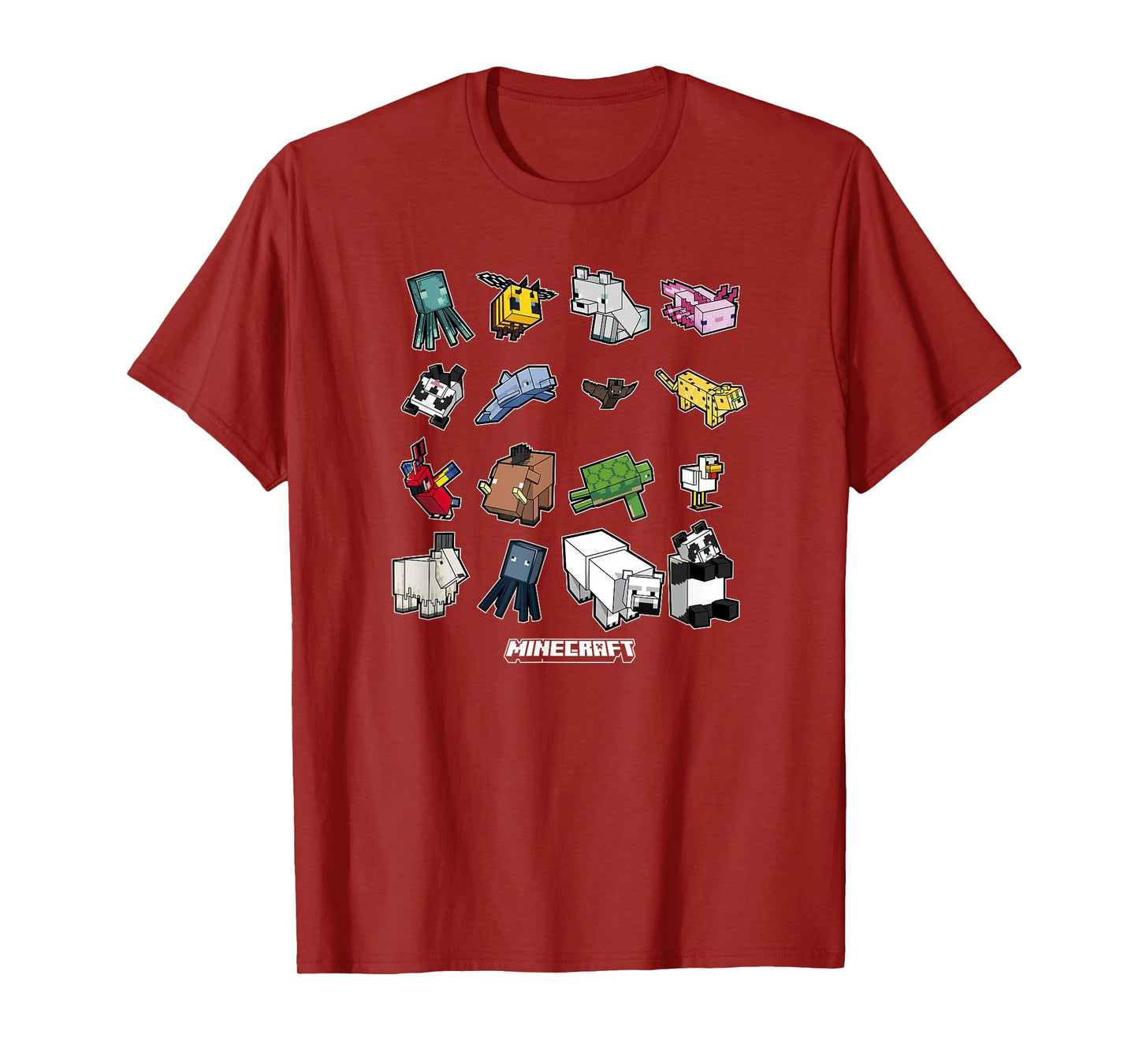 Minecraft Animal Mobs Poster T-Shirt