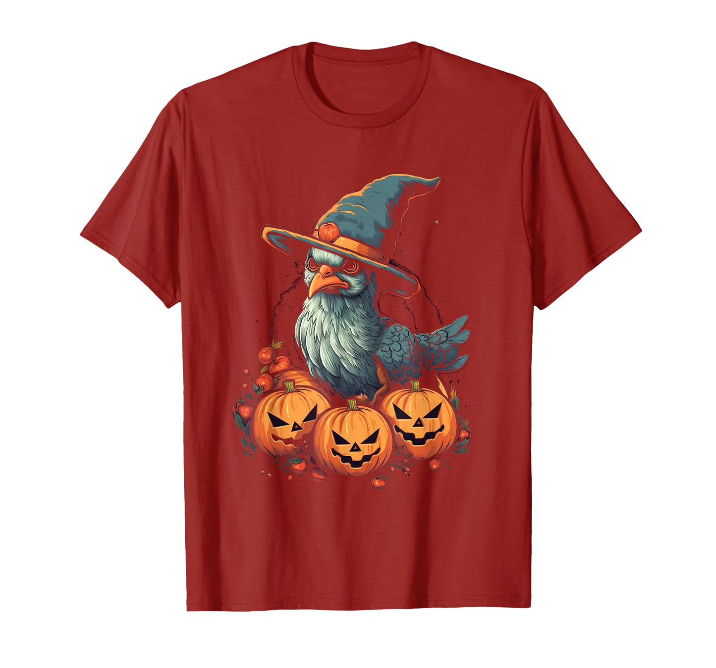 Chicken Witch Halloween Costume Farm Animal Pumpkin Farmer T-Shirt