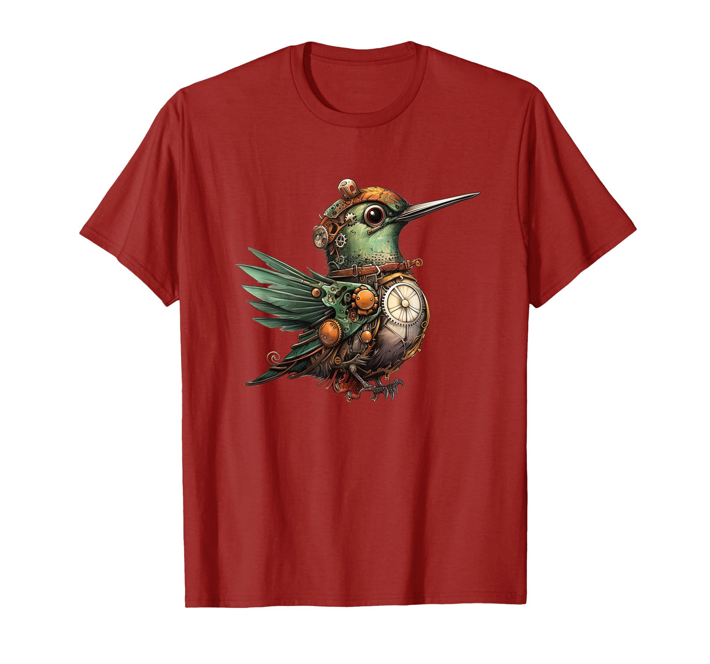 Hummingbird in steampunk mechanical gear vibrant hummingbird T-Shirt