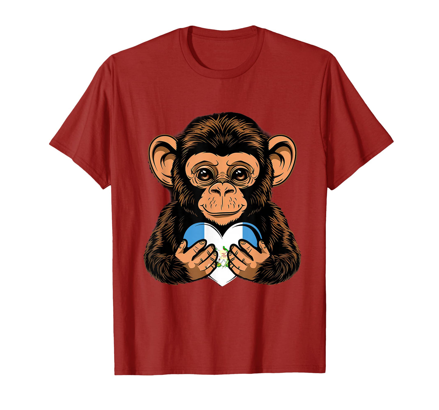 Guatemala Cute Monkey Guatemalan Pride Guatemalan Flag T-Shirt