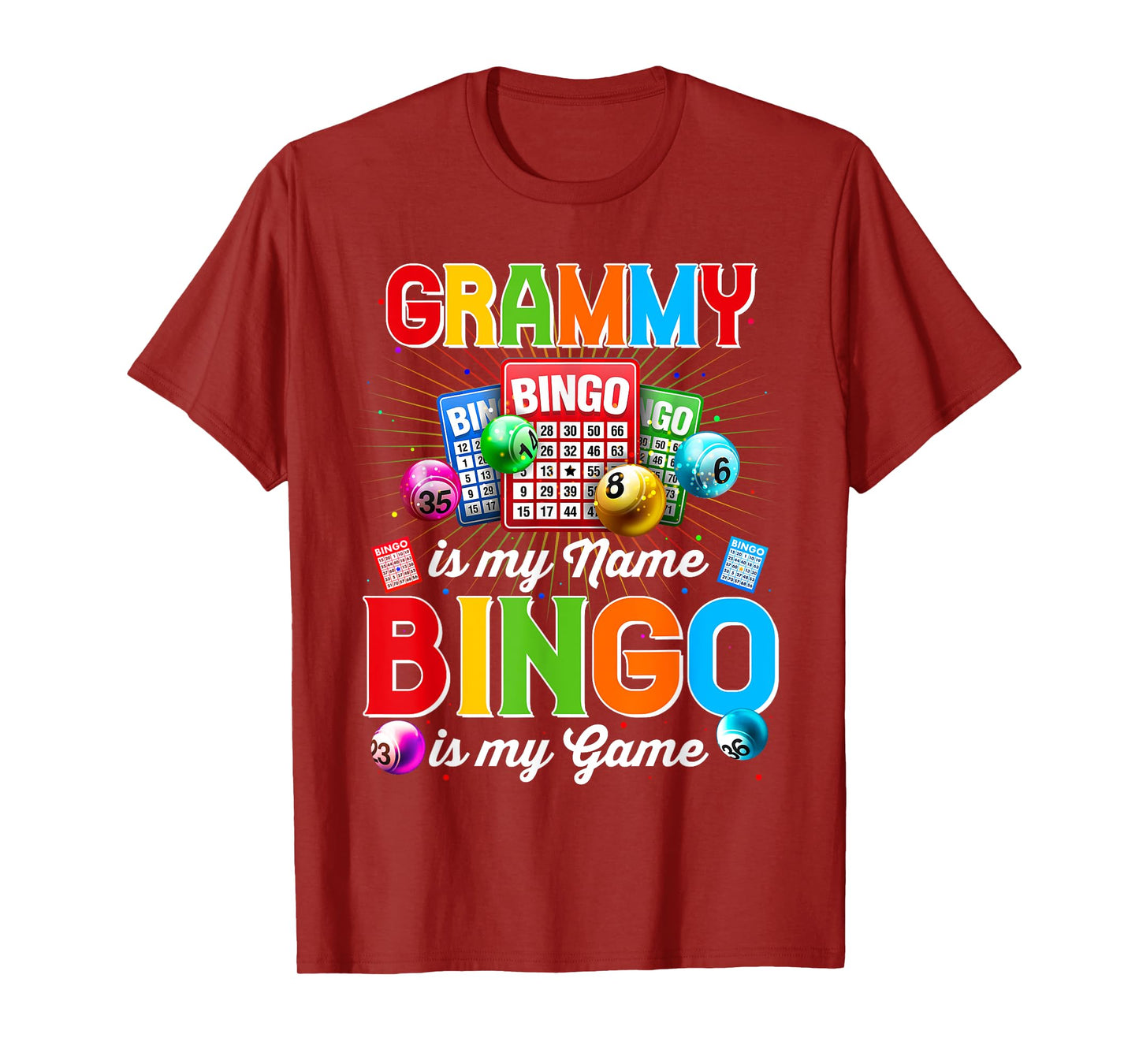 Bingo Funny Grammy Is My Name Bingo Is My Game Xmas T-Shirt