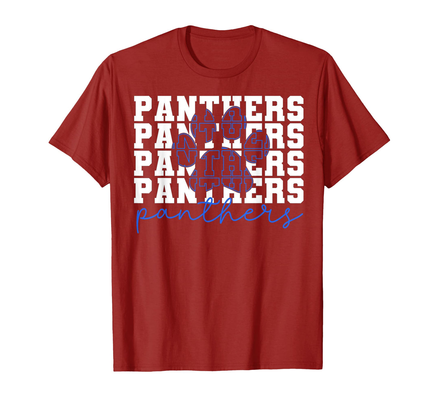 Stacked Panthers Paw Mascot Panther Men Woman Kid T-Shirt