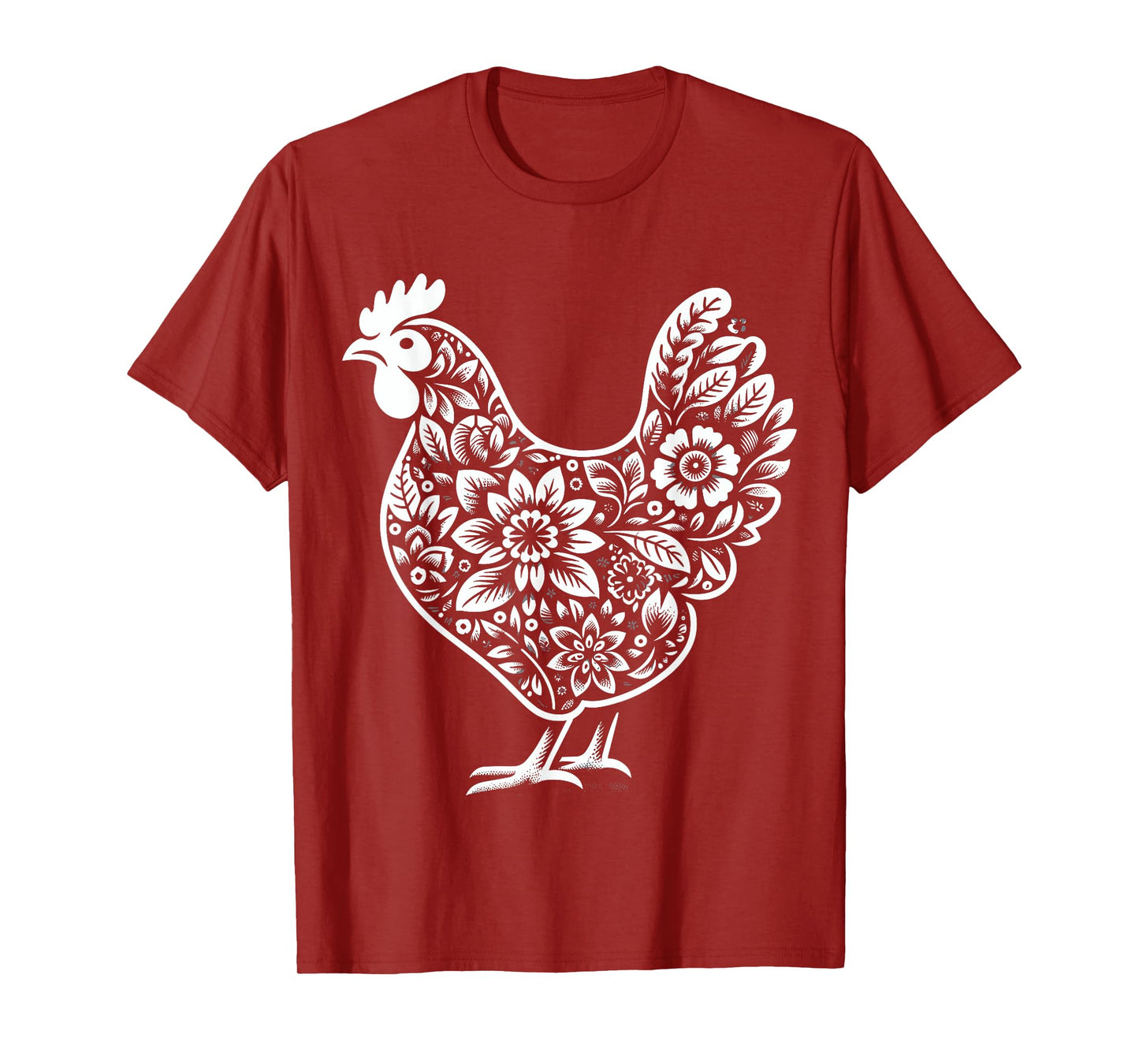 Floral Chicken Farmer Chicken Girl Flower T-Shirt