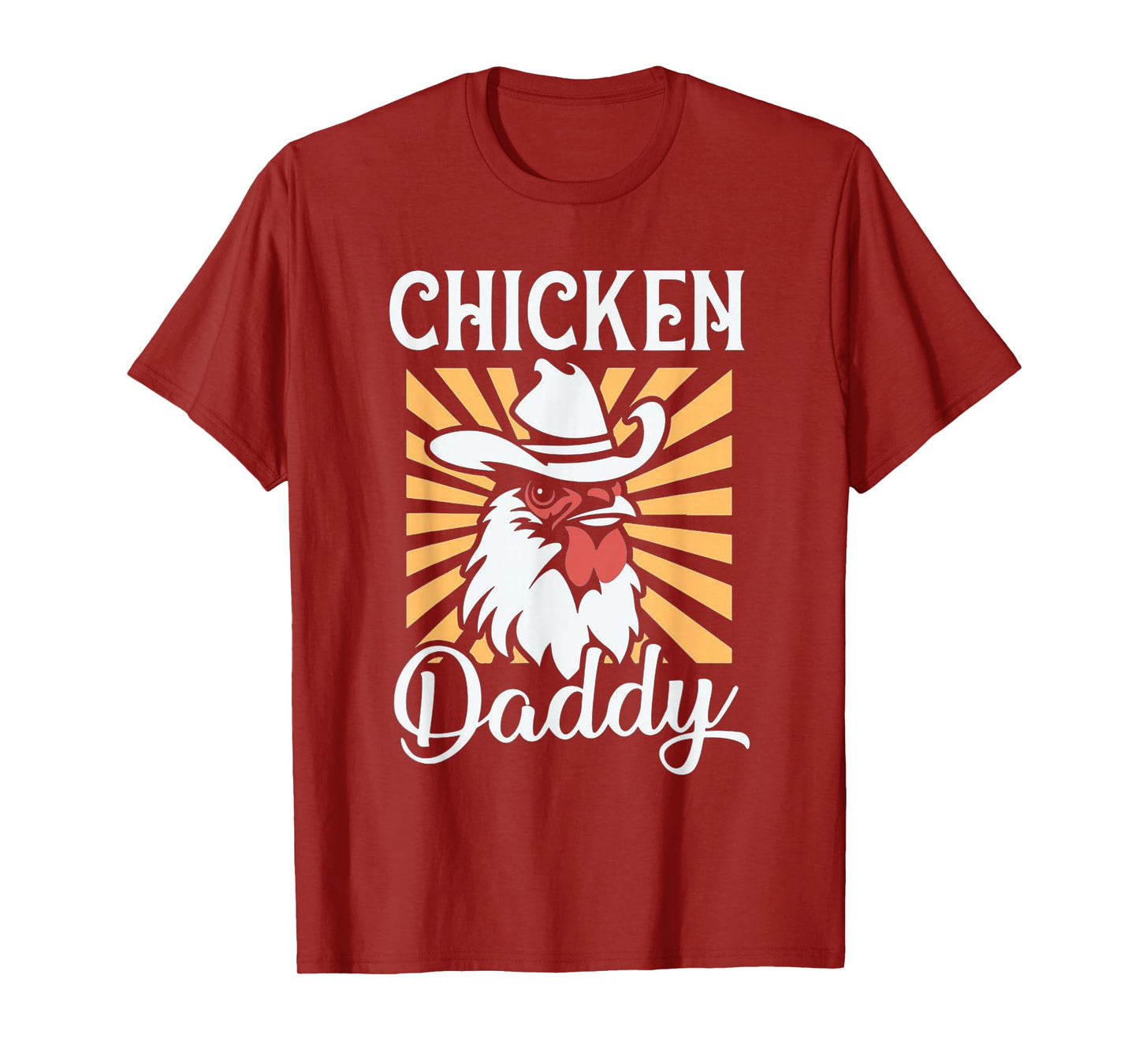 Chicken Daddy Vintage Poultry Farmer Funny Fathers Day Mens T-Shirt