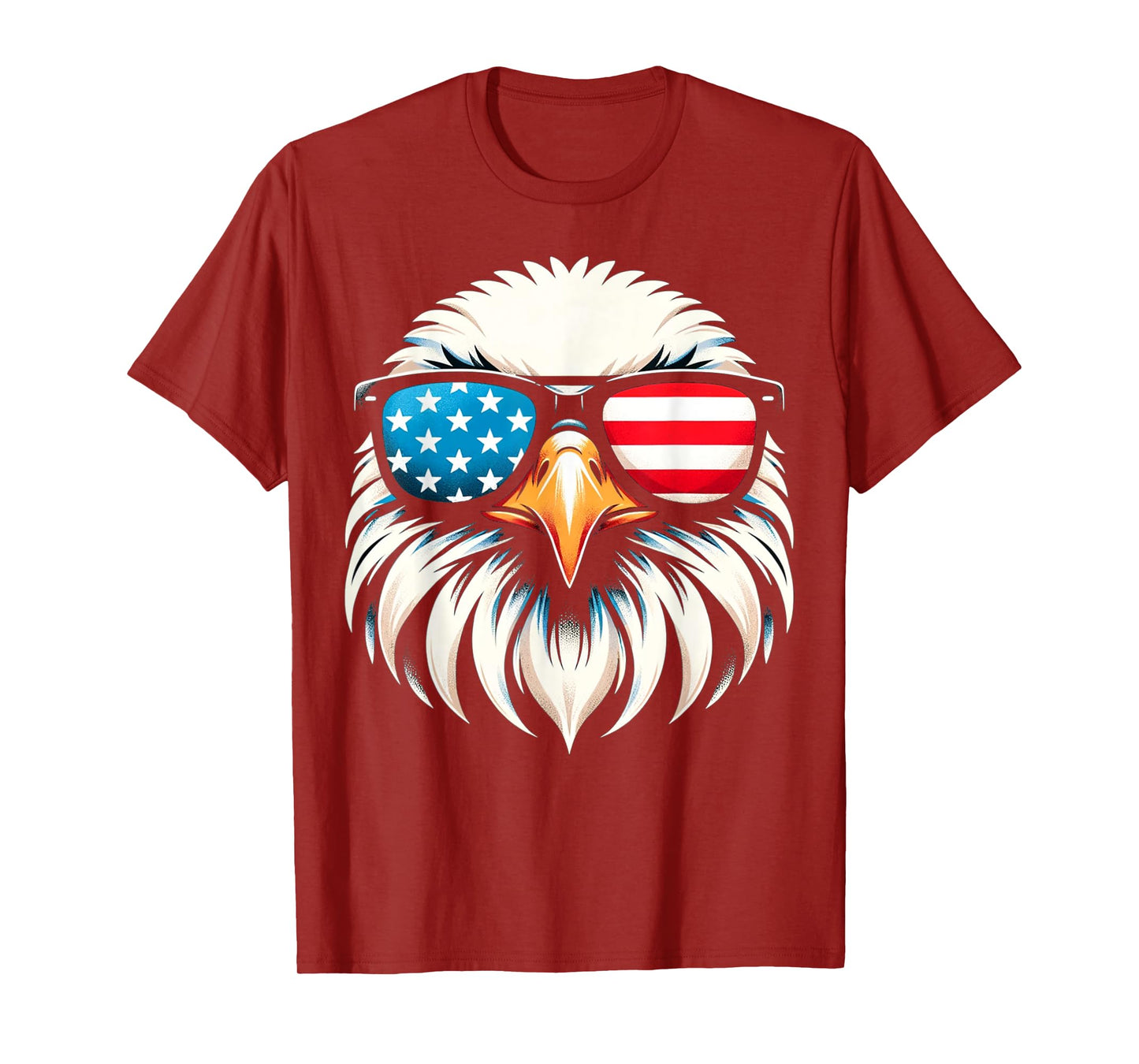 Patriotic Eagle Red White Blue USA Flag Eagle 4th of July T-Shirt