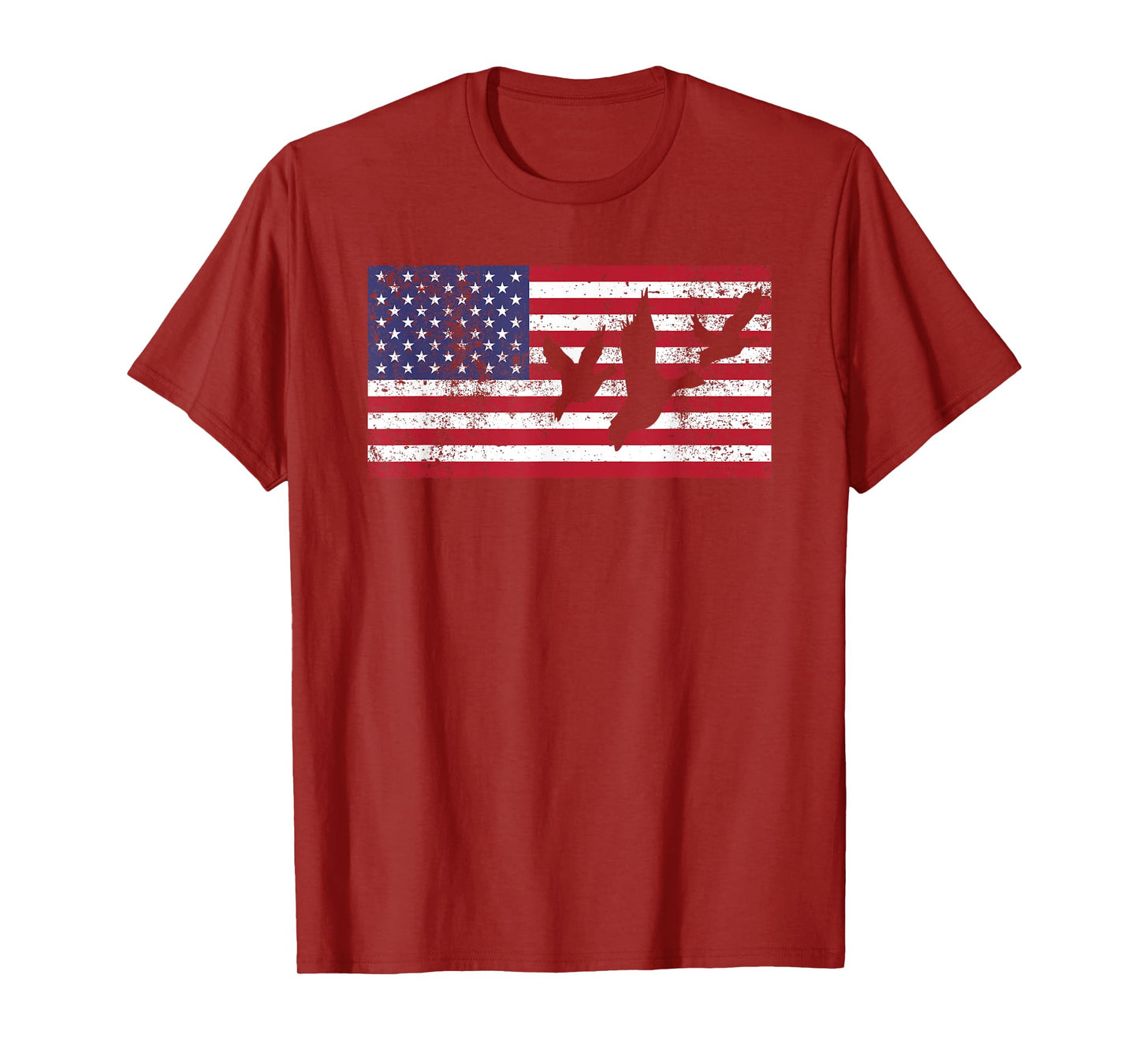 Duck Hunting Shirt American Flag USA 4th of July Gift T-Shirt