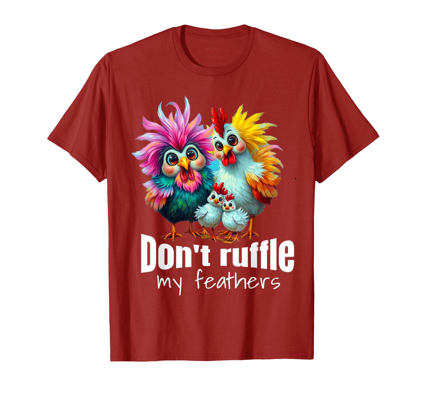Funny Chicken Art Colorful T-Shirt Boys & Girls Gift T-Shirt