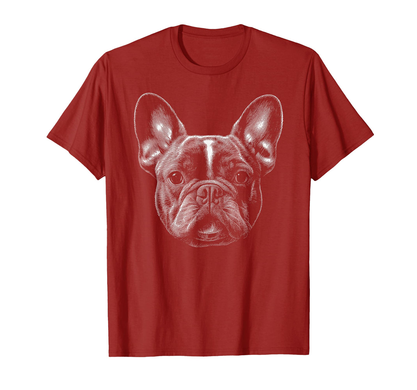 Frenchie Head French Bulldog Men Women Kids T-Shirt
