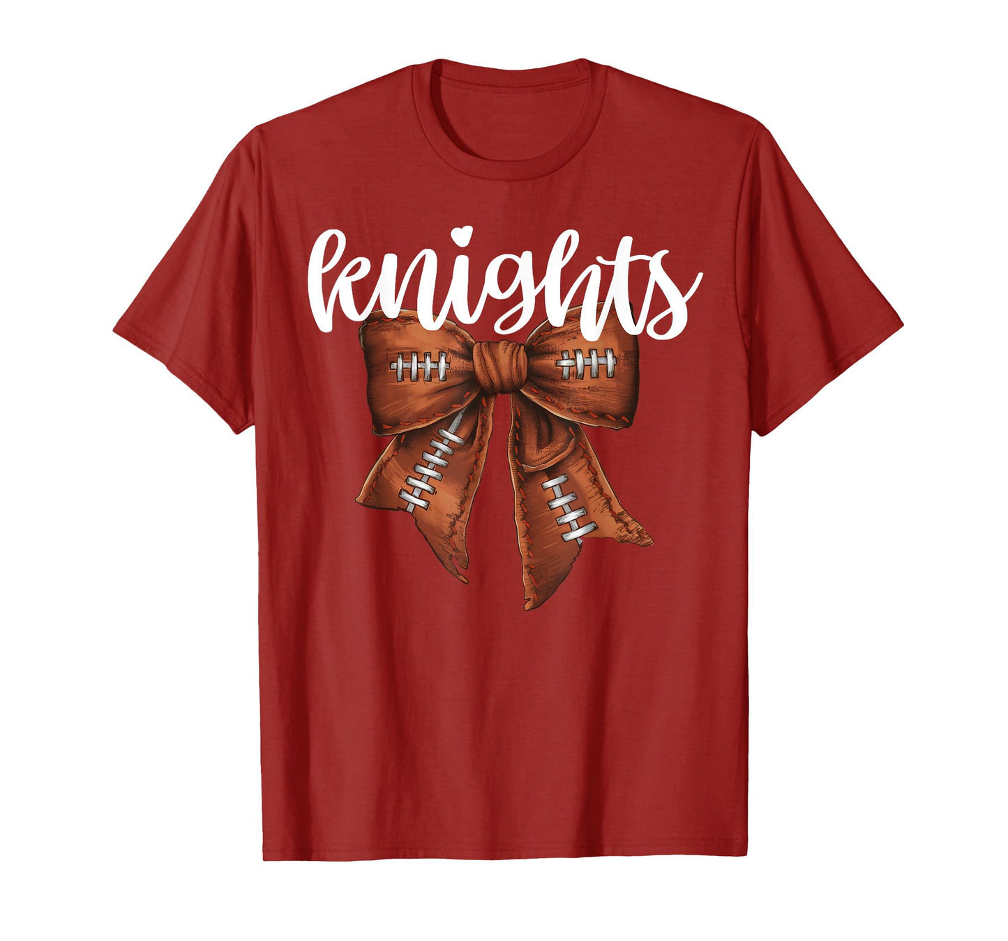 Knights Football Bow School Spirit Team Mascot Game Night T-Shirt