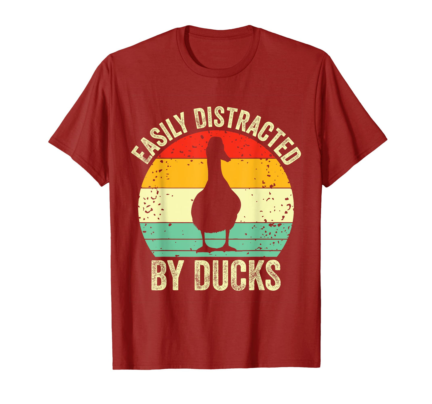 Duck Easily Distracted By Ducks Vintage Farmer Ducks Lover T-Shirt