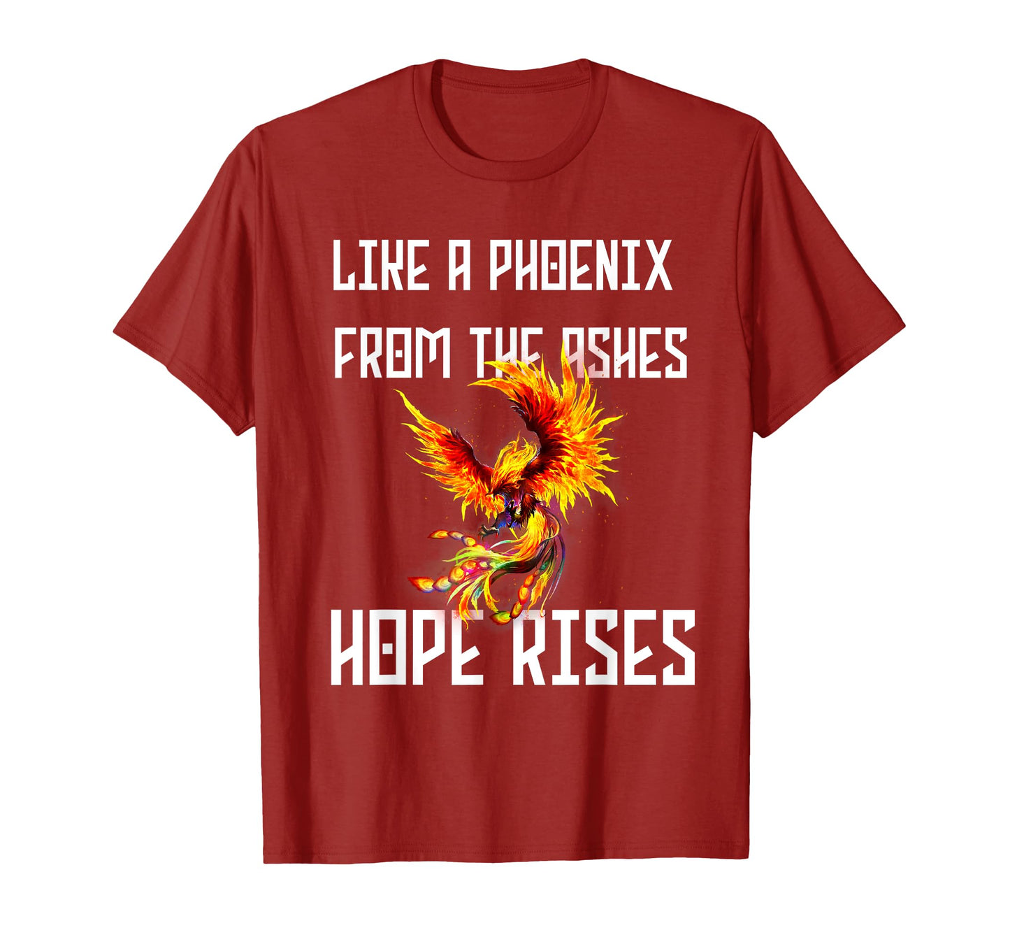 Phoenix Rising Quote Rise from the Ashes Rebirth Symbol T-Shirt