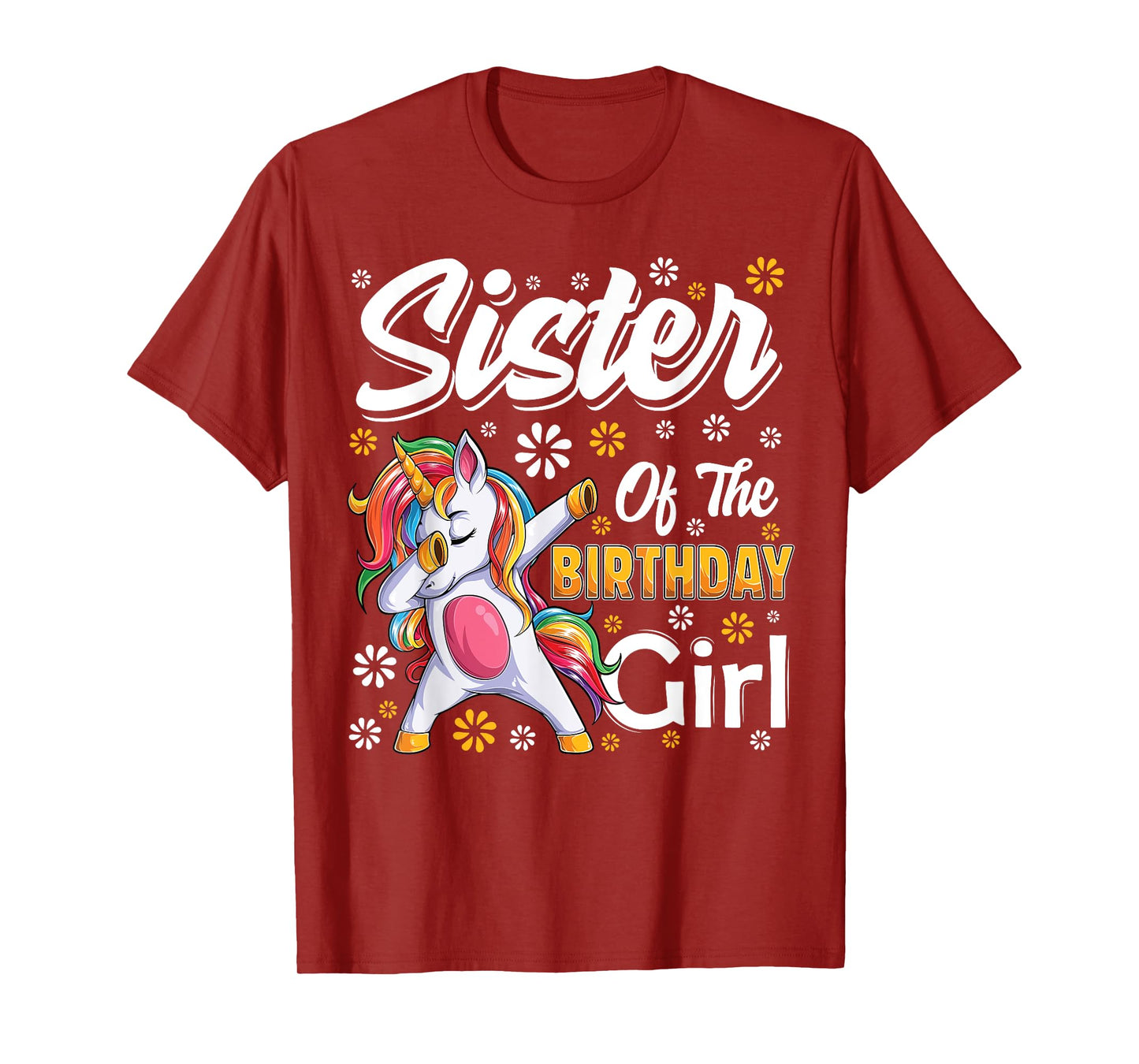 awesome dabbing unicorn birthday Sister Family Matching T-Shirt