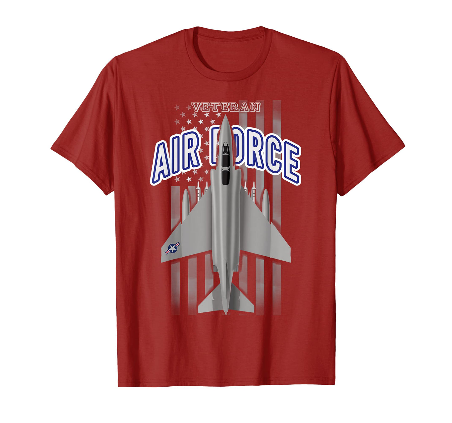 Air Force Veteran F-4 Phantom and Flag T-Shirt