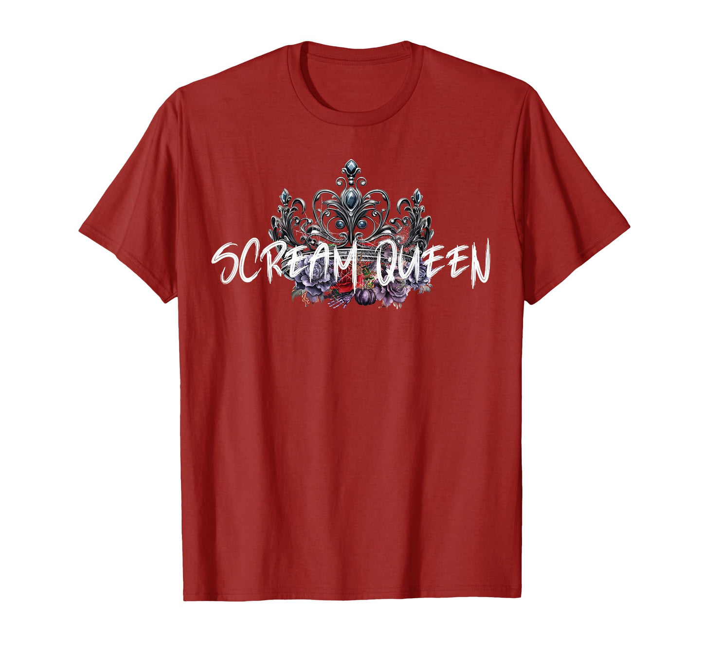 Scream Queen Halloween Spooky Scary Gothic Crown Horror film T-Shirt