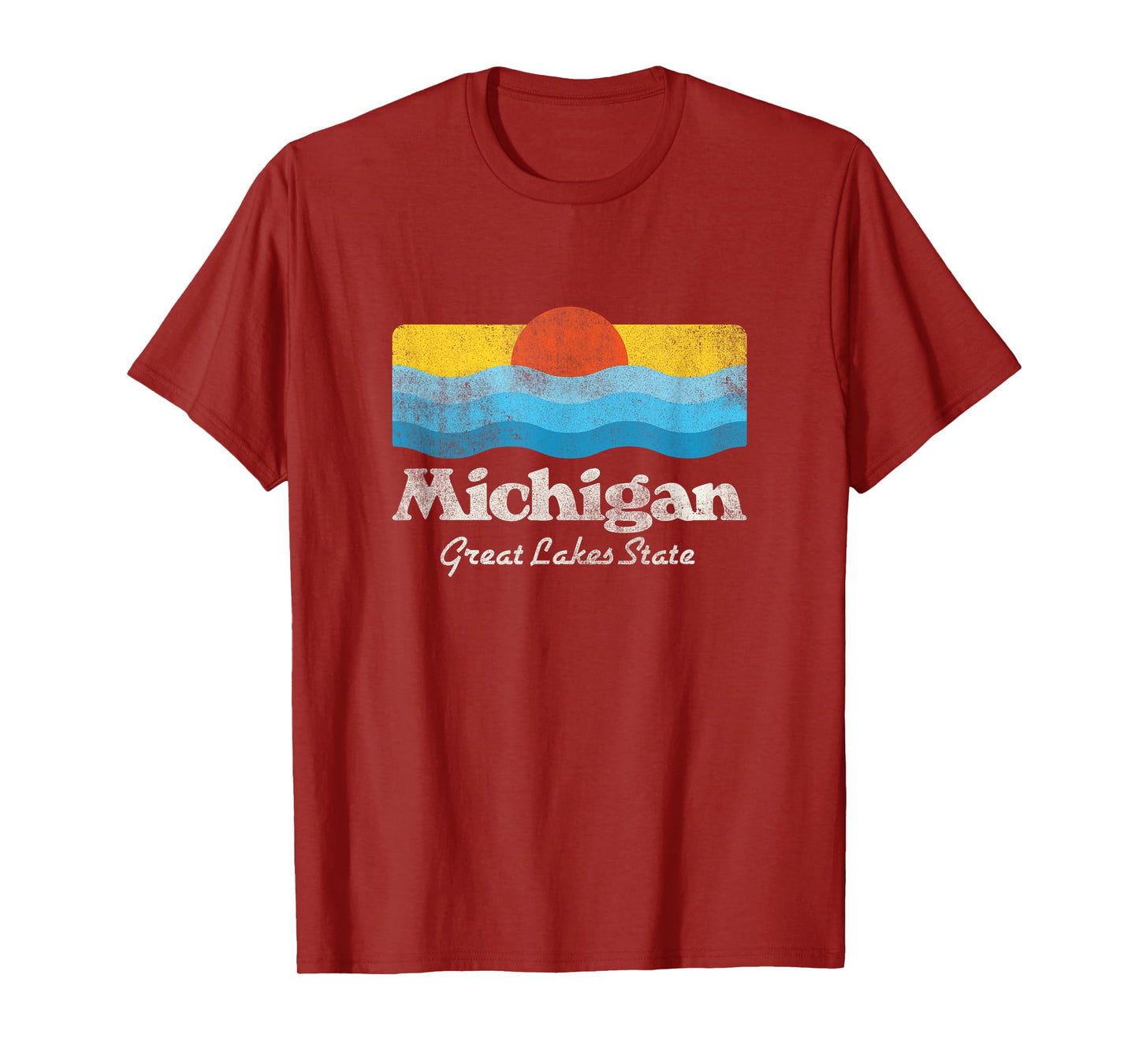 Retro Michigan Great Lakes State T-Shirt T-Shirt