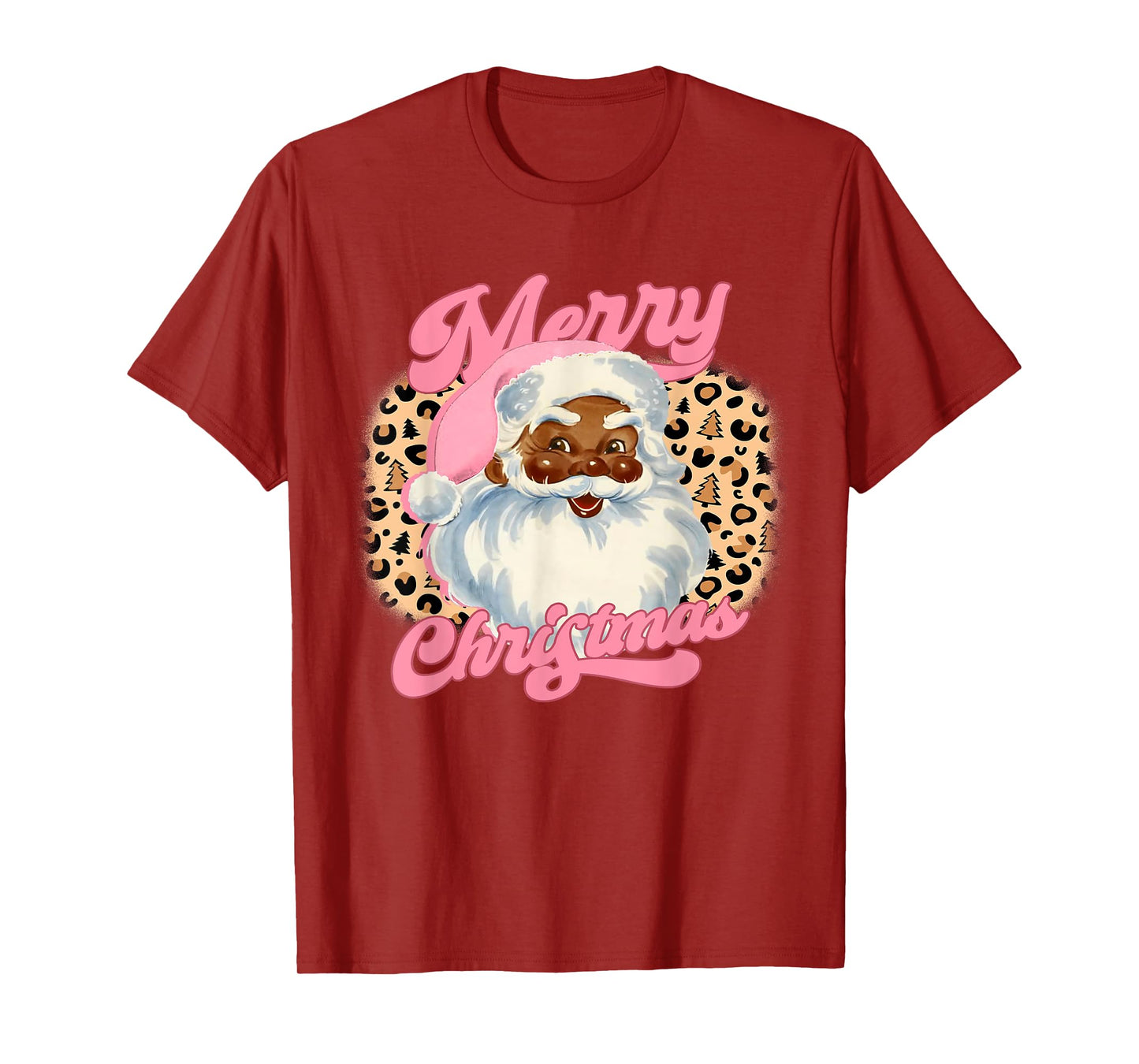 Christmas Santa Claus Black Xmas African American Women Girl T-Shirt