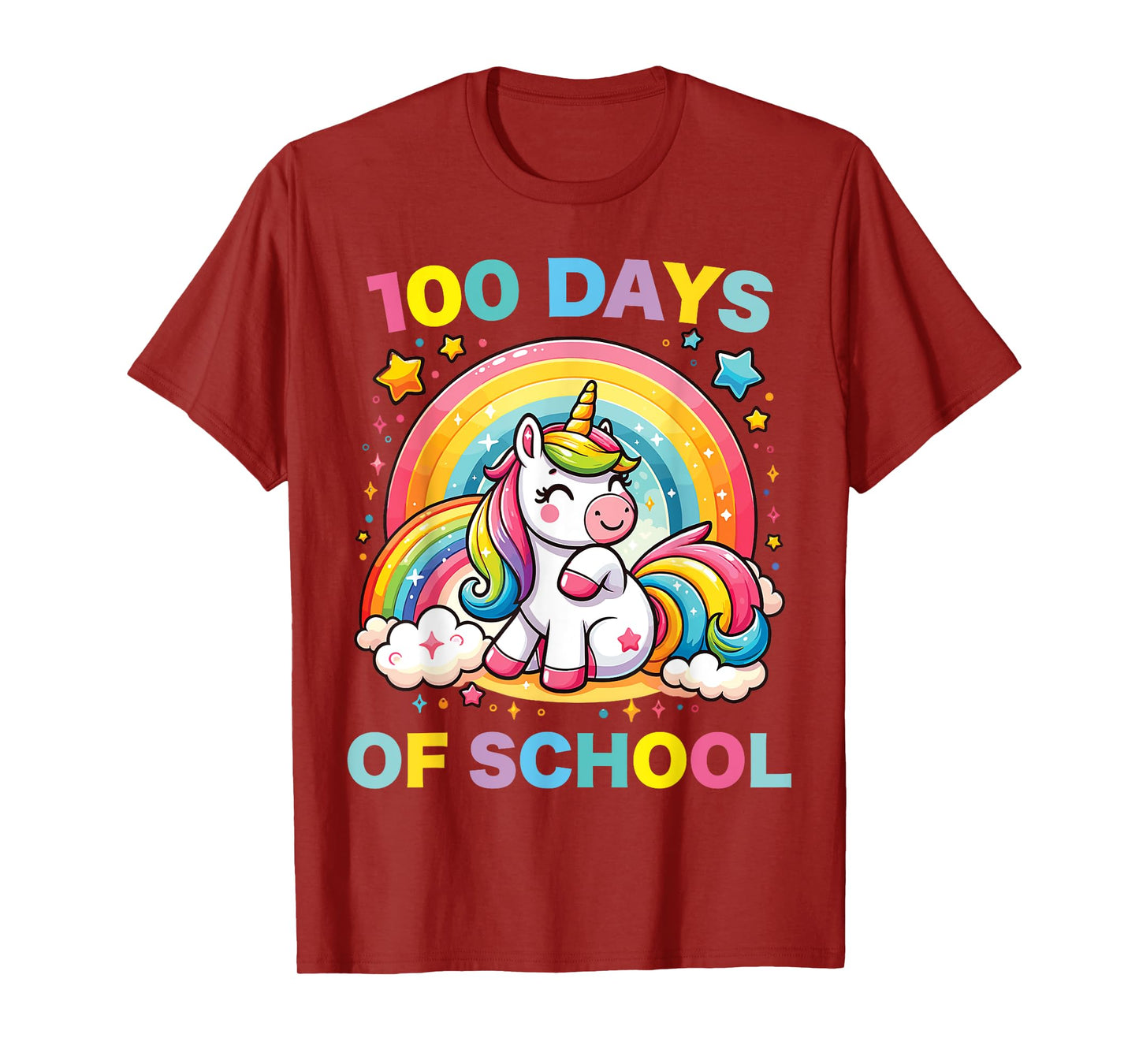100 Days of School Unicorn Girls Teacher 100th Day of School T-Shirt