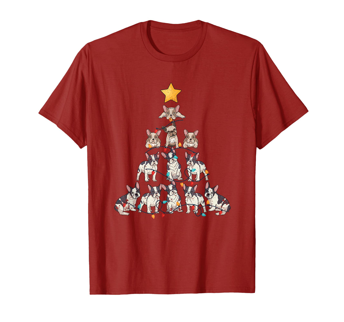 French Bulldog Christmas Tree Frenchie Dog Xmas PJs Pajamas T-Shirt