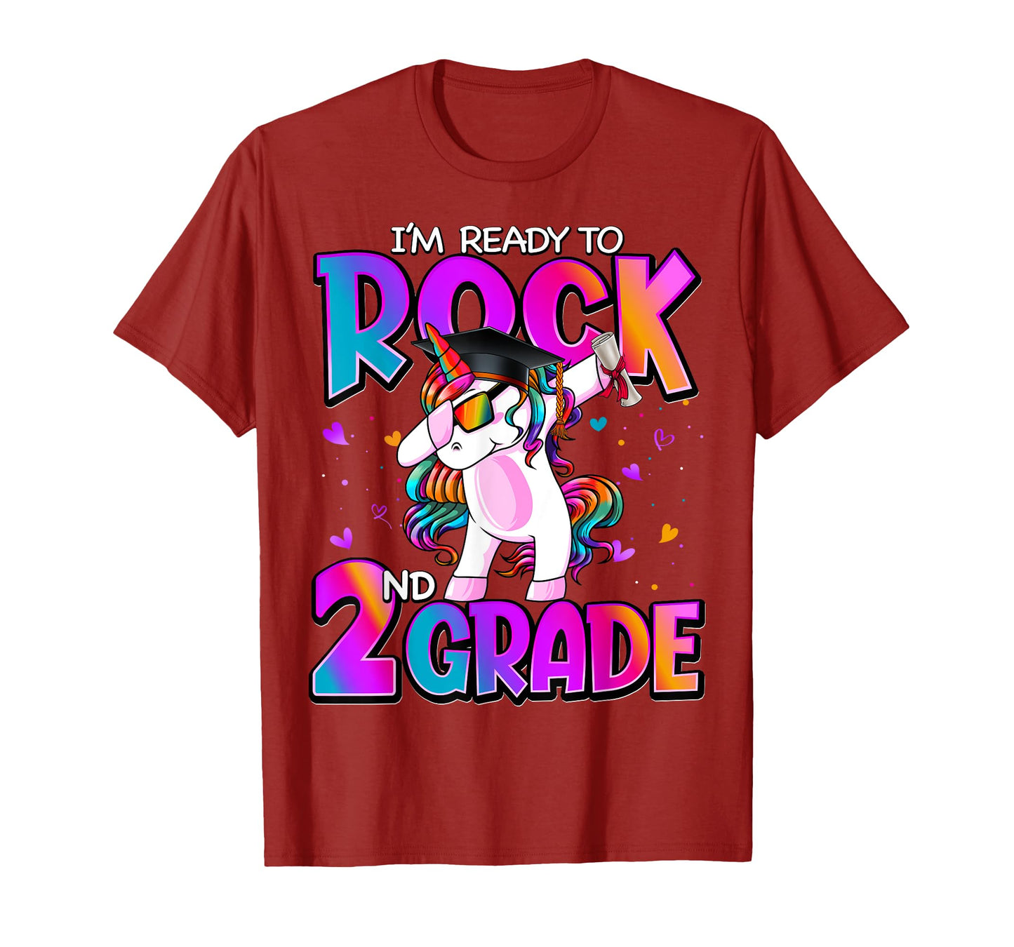 I'm Ready To Rock 2nd Grade Unicorn Back To School Girls T-Shirt
