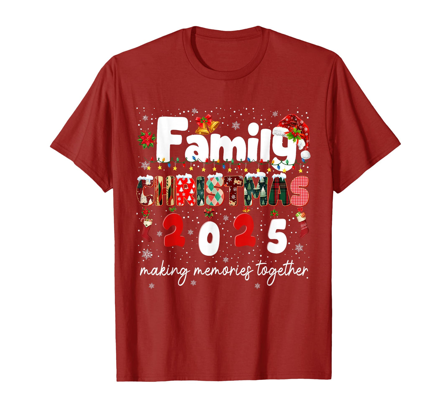 Plaid Family Christmas 2025 Matching Tee Making Memories Pjs T-Shirt