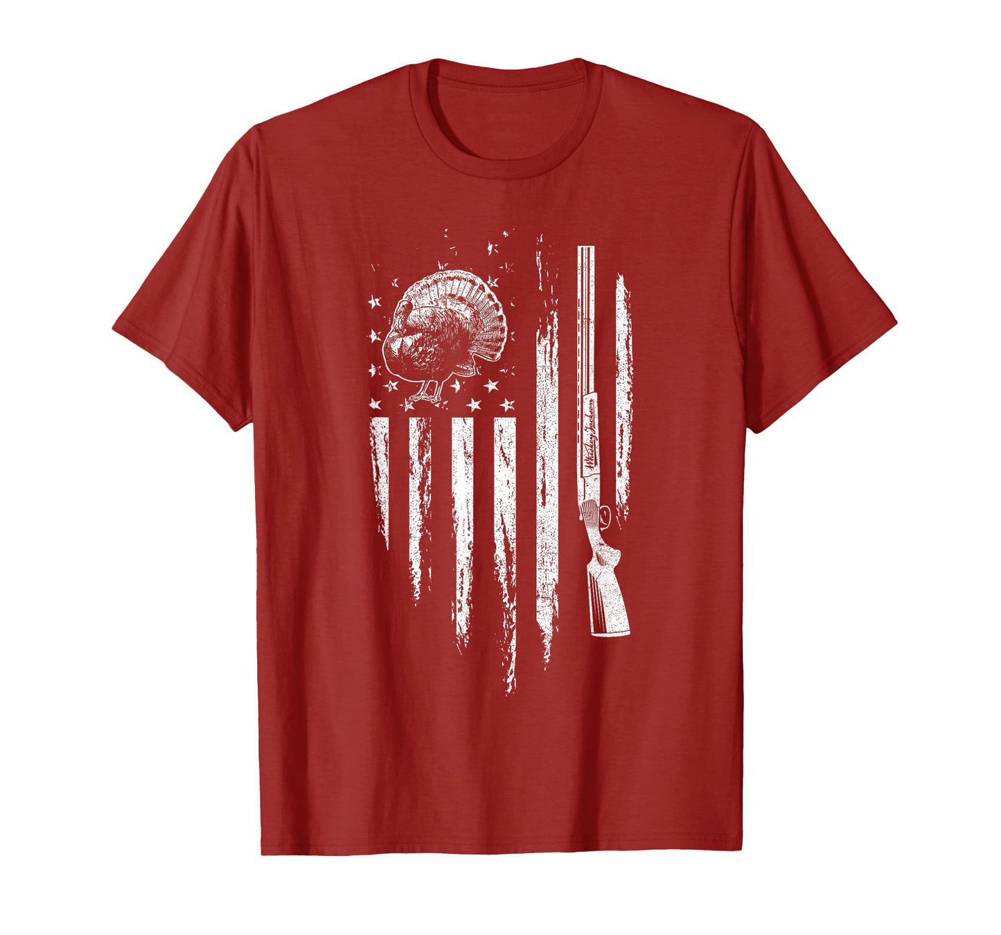 Turkey Hunting American Flag Thunder Chicken Gift For Hunter T-Shirt
