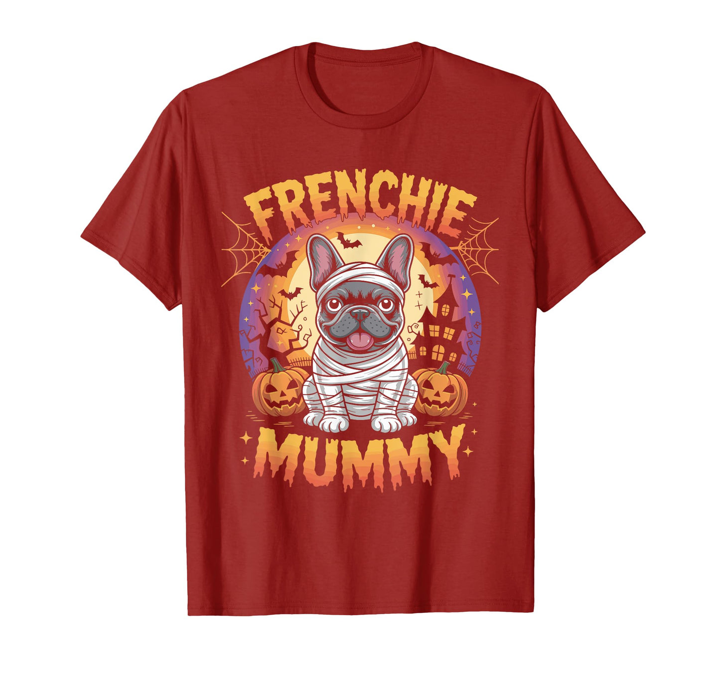 Frenchie Mummy Halloween Costume Dog Owner French Bulldog T-Shirt