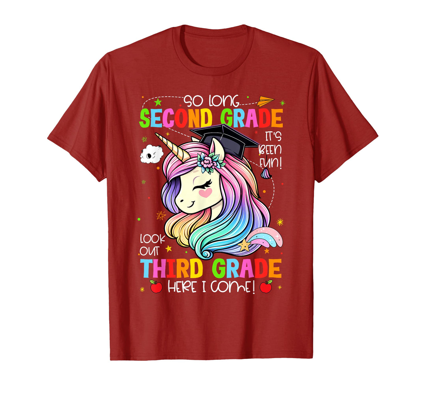 So Long 2nd Grade It's Been Fun Look Out 3rd Grade Unicorn T-Shirt