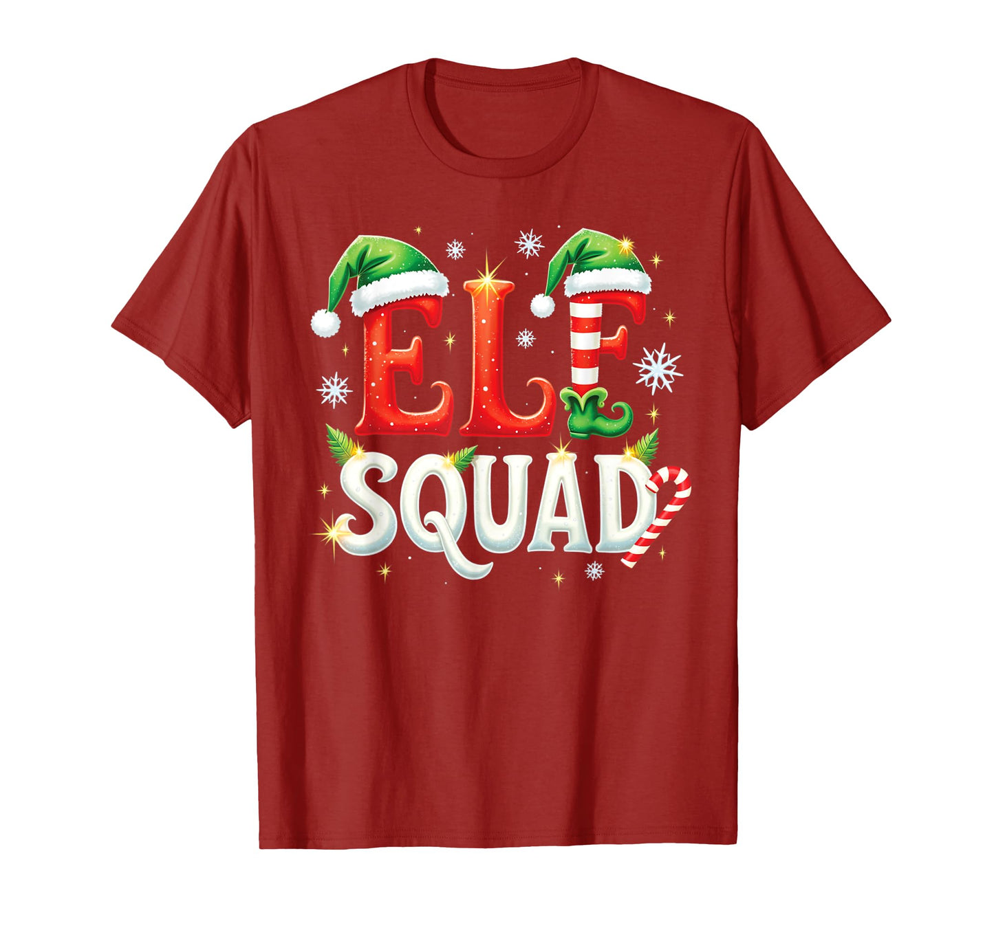 Elf Family Christmas Matching Pajamas Xmas Elf Squad T-Shirt