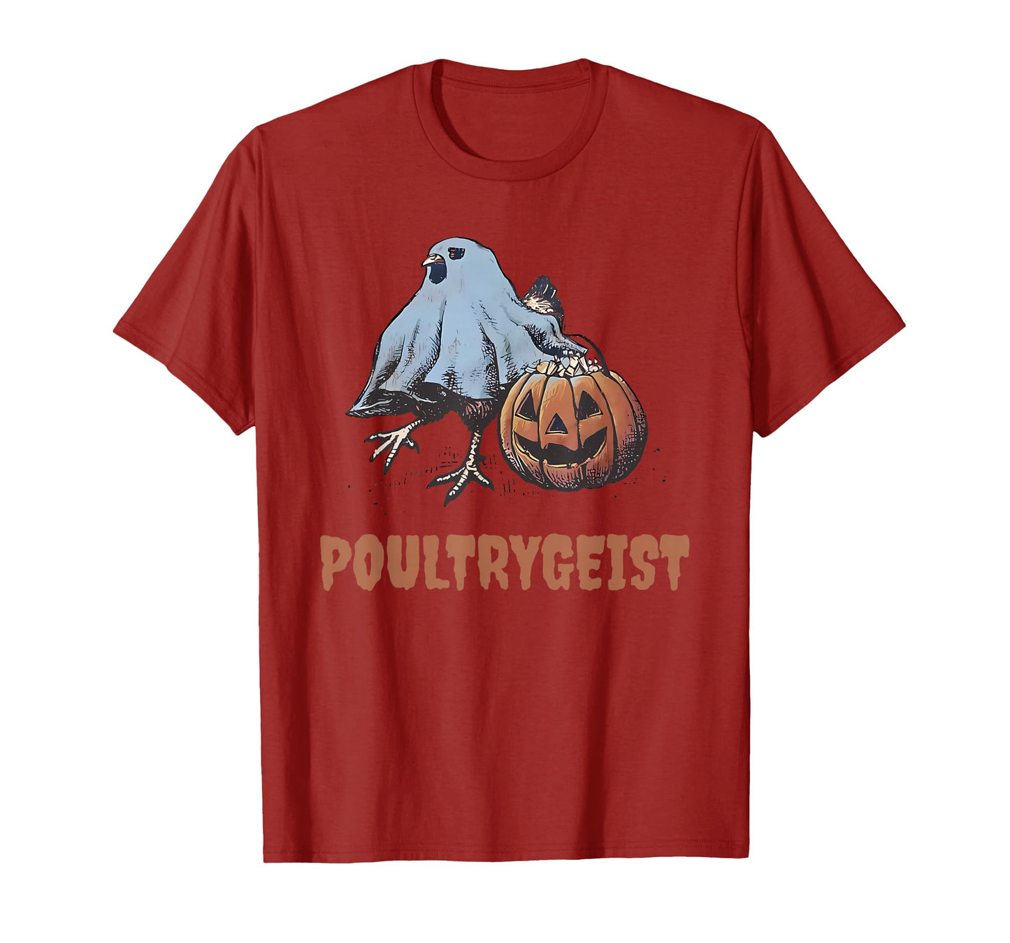 Poultrygeist Halloween Chicken Ghost T-Shirt