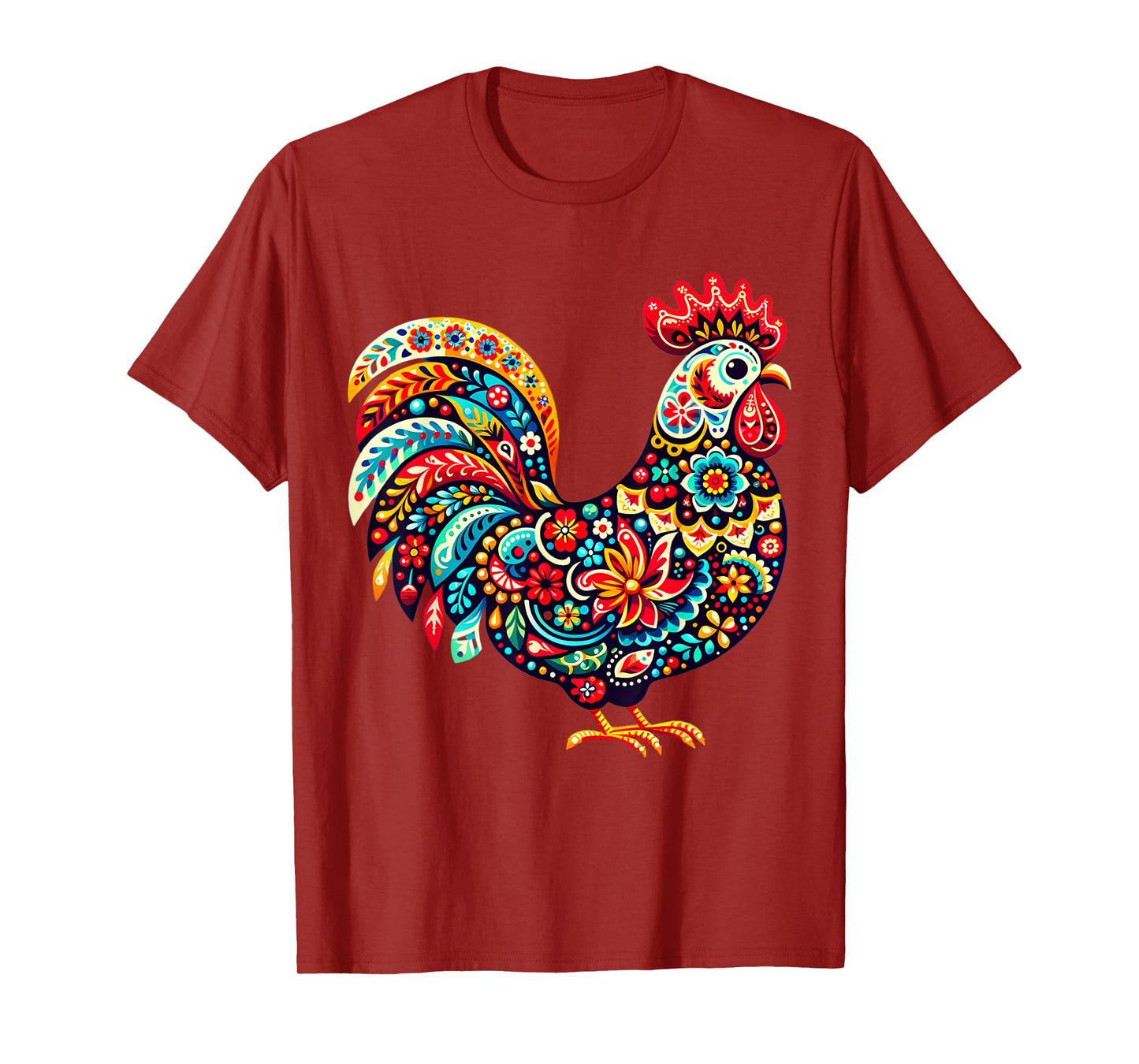 Polish Folk Art Chicken Wycinanki Polska Poland T-Shirt