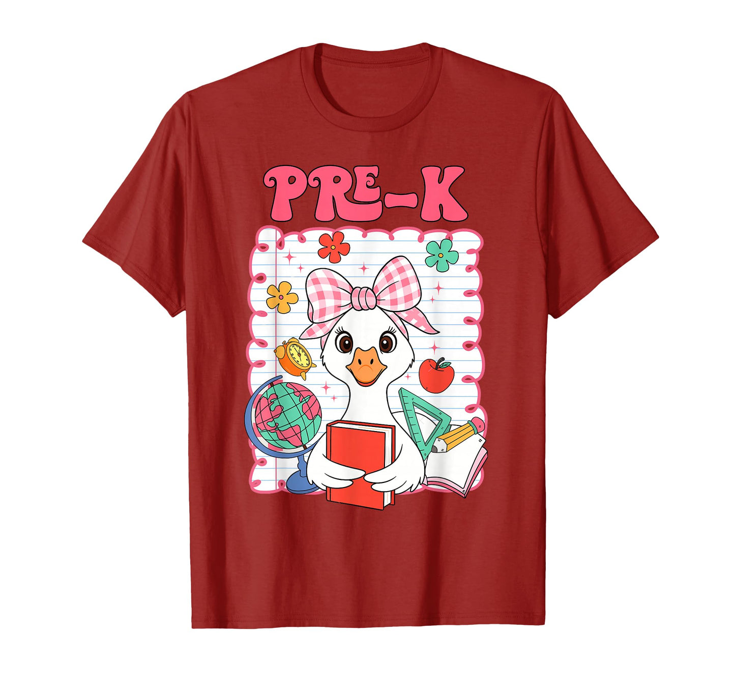 Groovy Pre K Silly Goose First Day Of School Girl T-Shirt