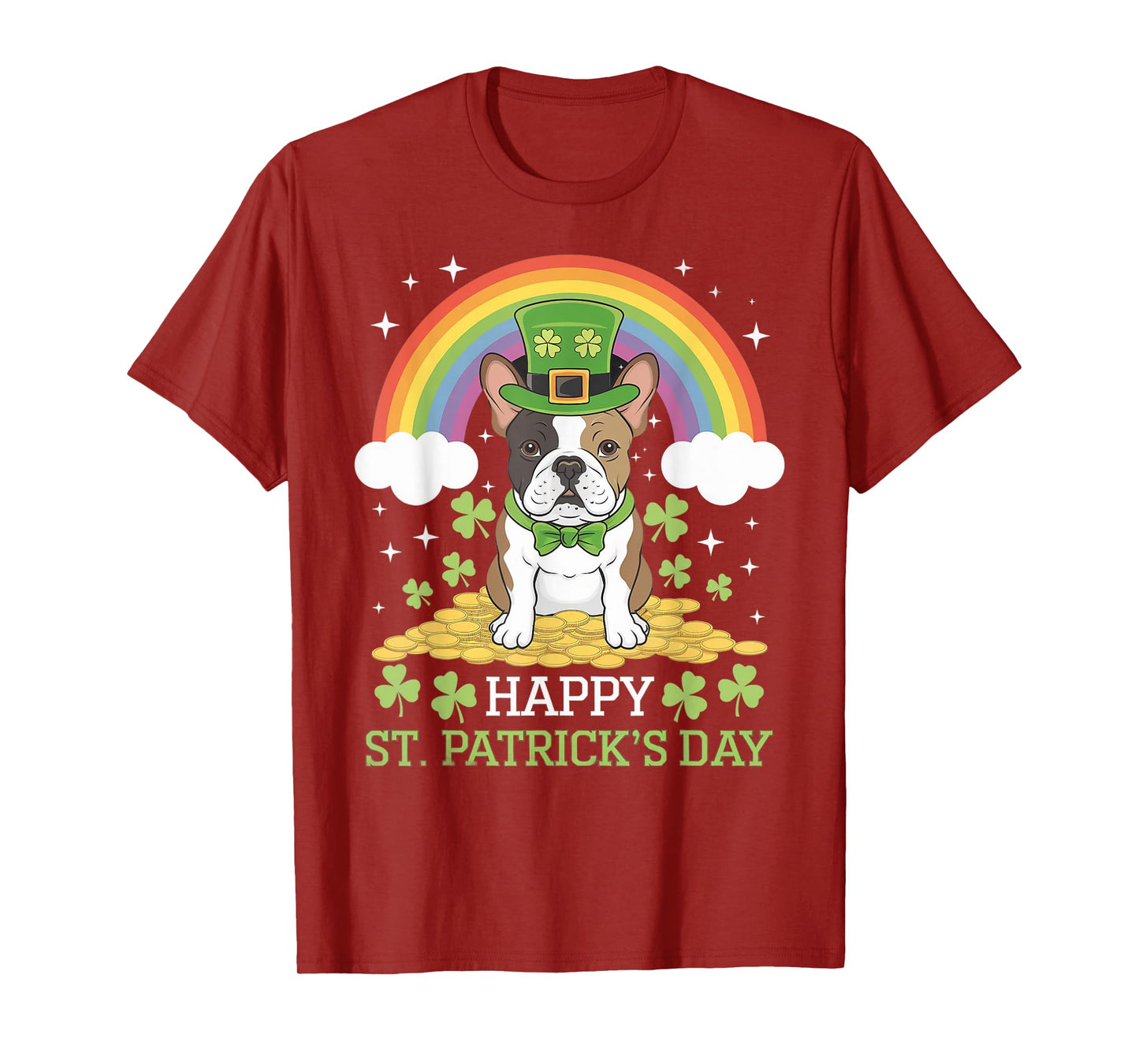 St. Patrick's Frenchie on French Bulldog Dog St Patricks Day T-Shirt