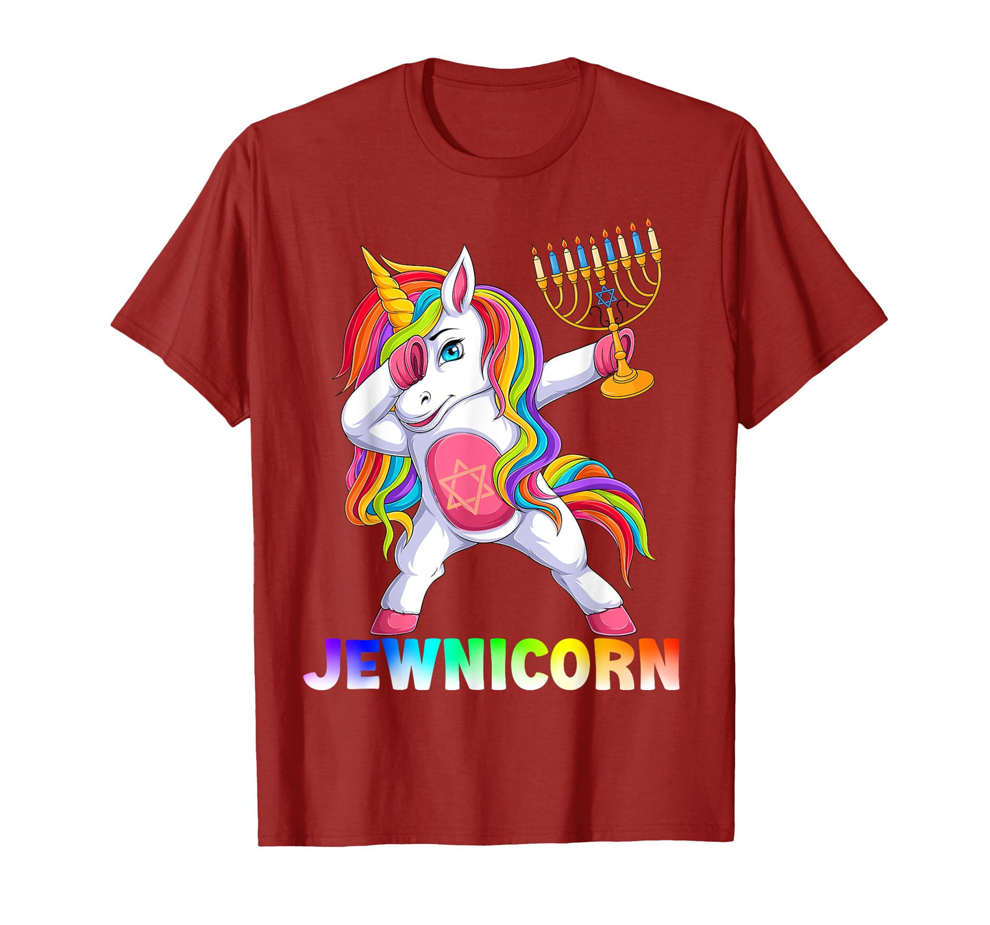 Hanukkah Dabbing Unicorn Jewnicorn Chanukah Jewish Xmas T-Shirt