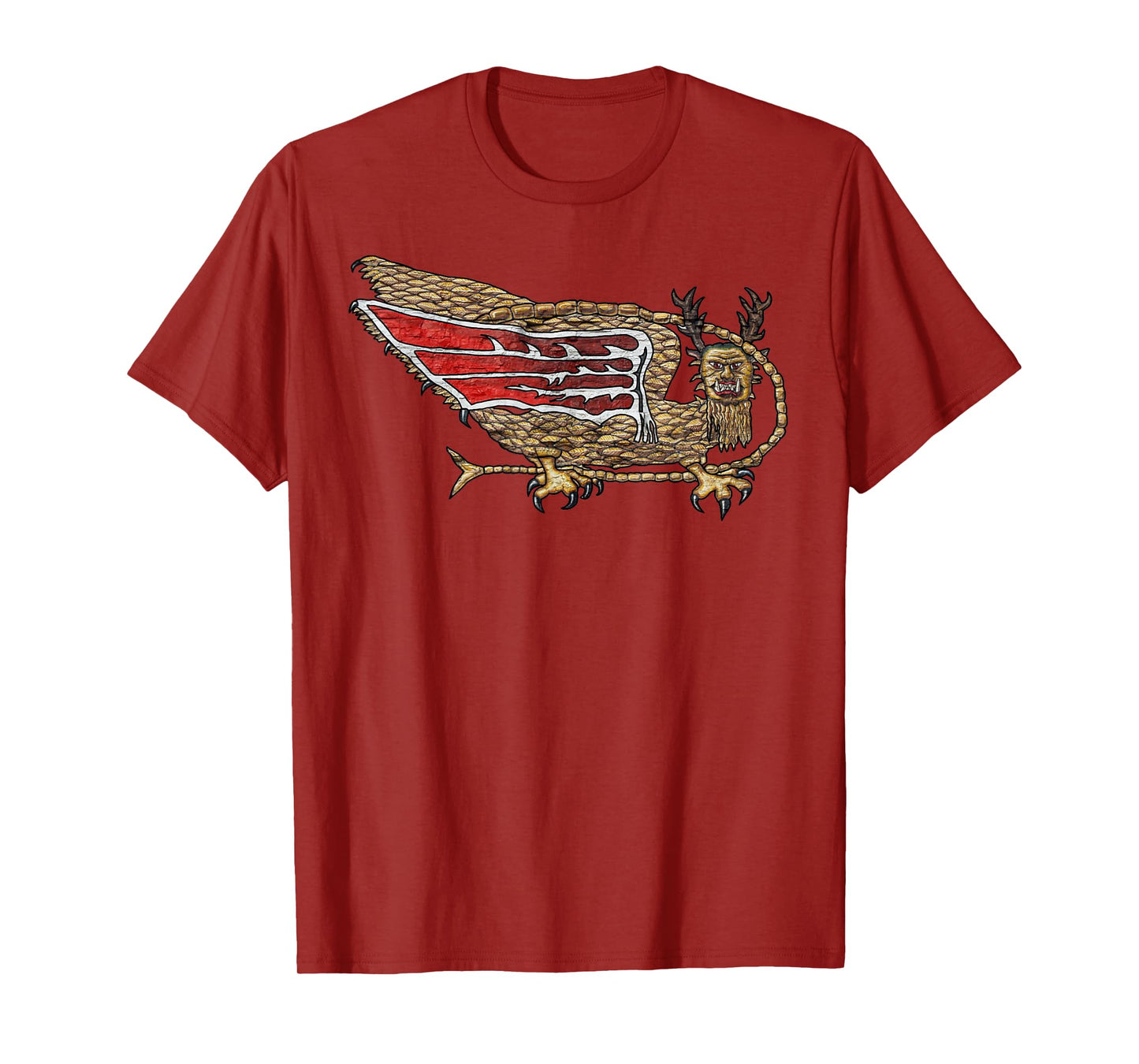 Piasa Symbol Illini Native American Art Painting Dragon Bird T-Shirt
