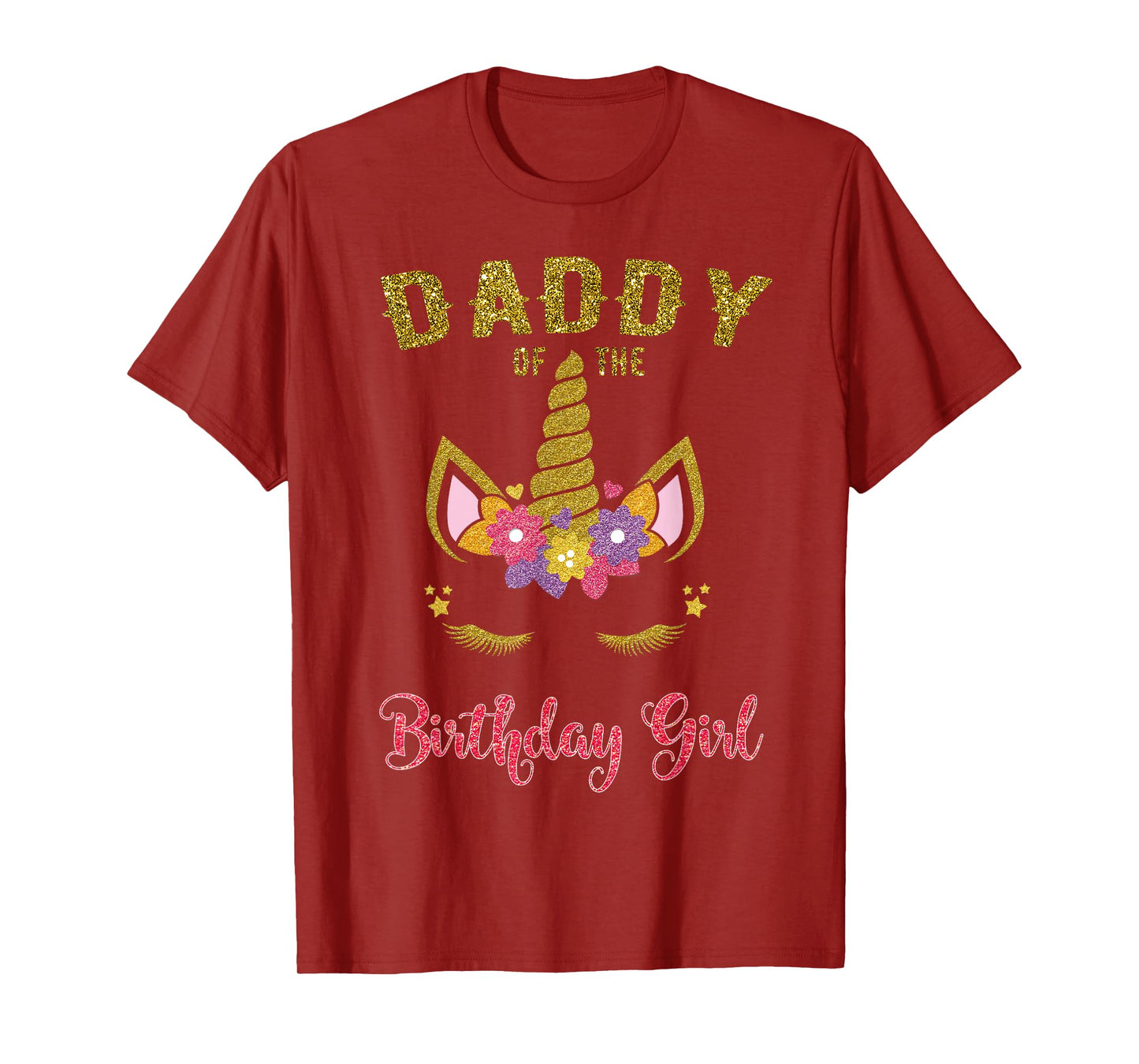 Daddy Of The Birthday Girl Unicorn Matching T-Shirt