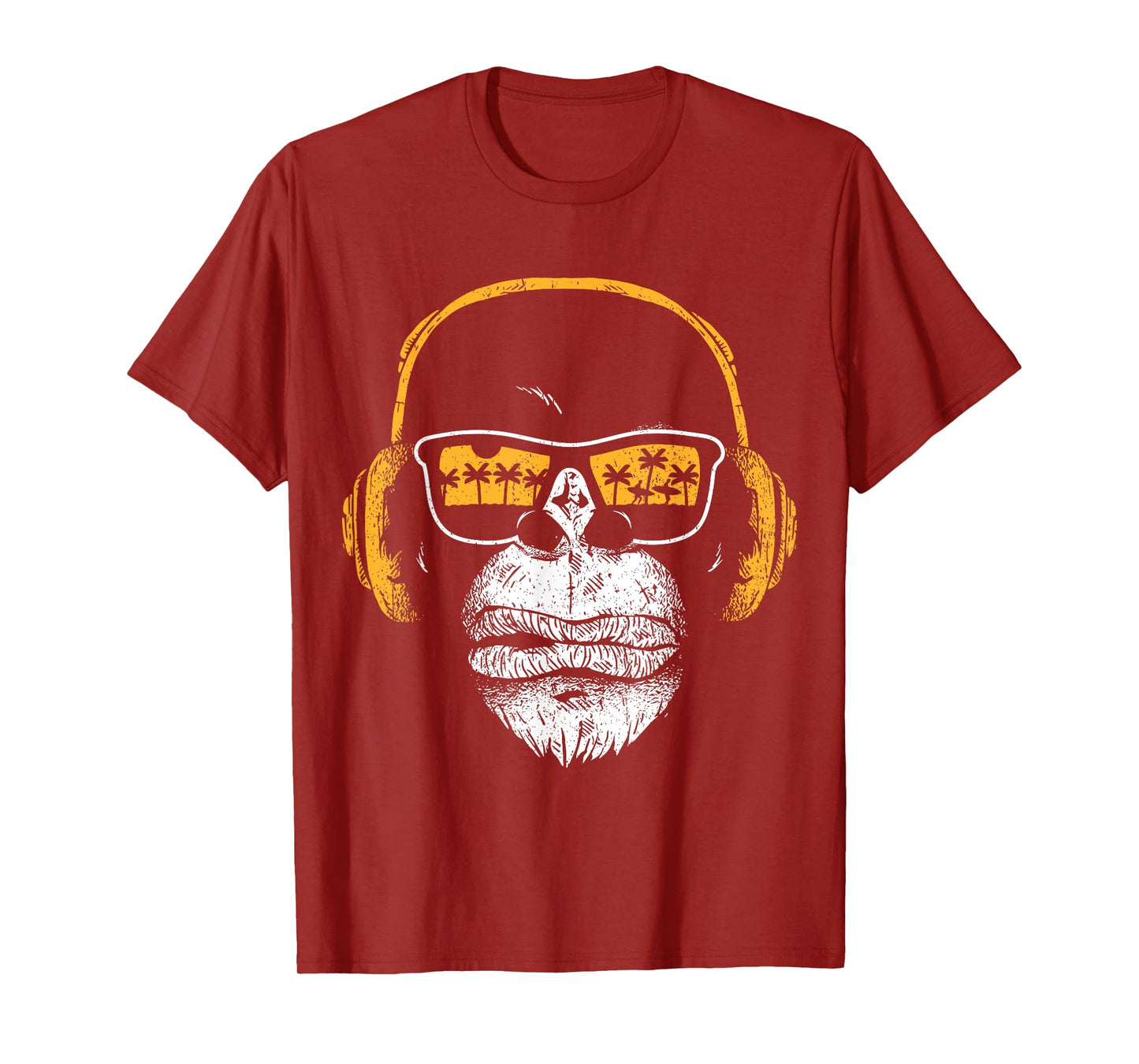Monkey with DJ headphones and sunglasses monkey T-Shirt