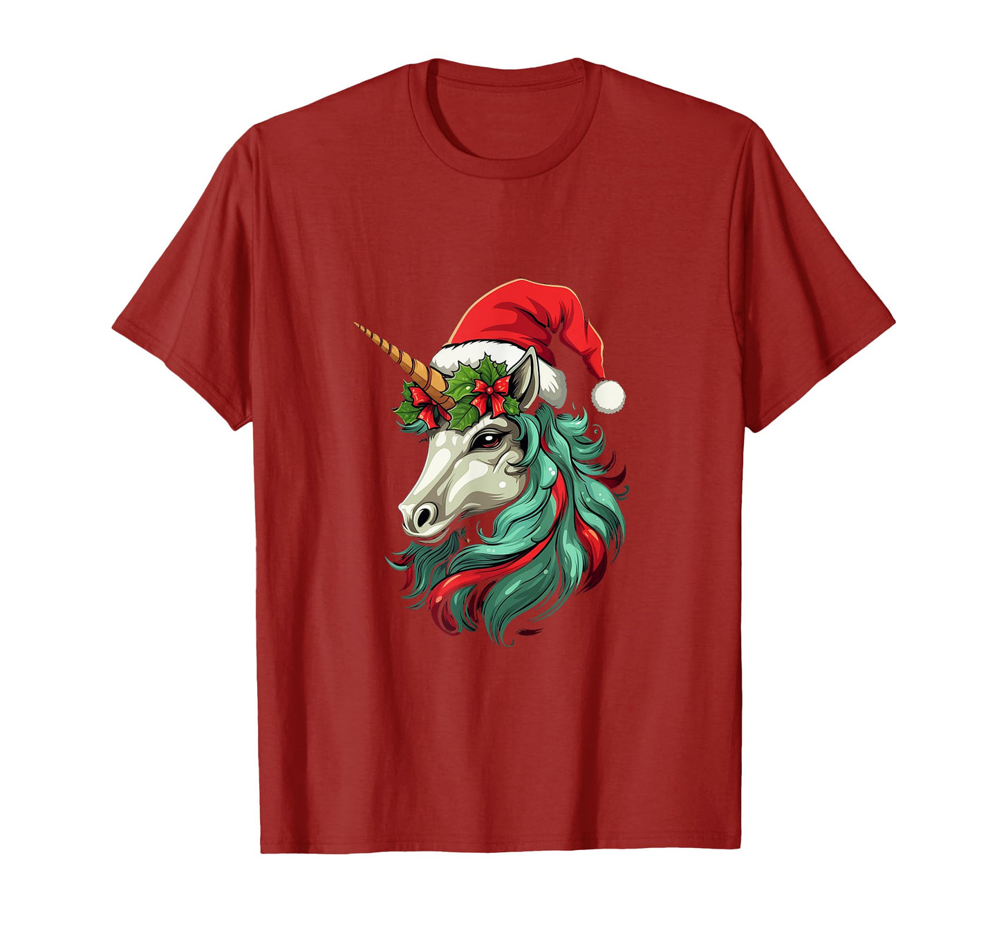 Santa Hat Unicorn, Christmas T-Shirt
