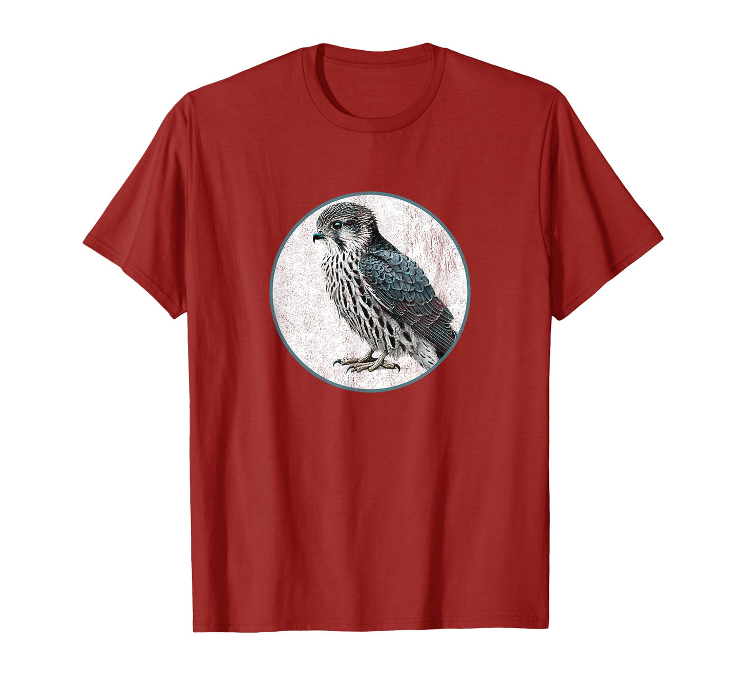 Colorful Retro Merlin Bird Design T-Shirt